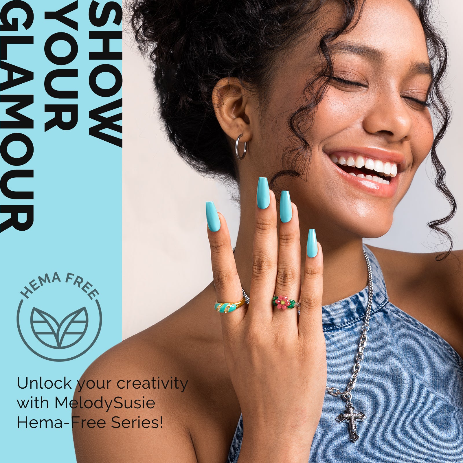 HEMA-Free Gel Nail Polish 0.5 fl oz/15ml - K0726 Thick Cyan Blue - 图片4