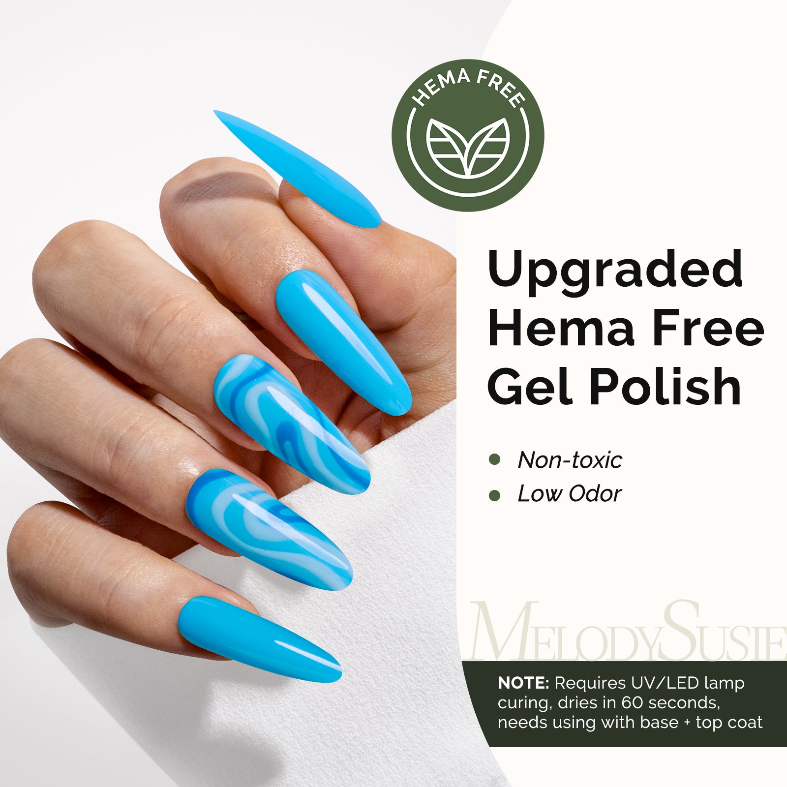 HEMA-Free Gel Nail Polish 0.5 fl oz/15ml - K0730 Thick Sky Blue - 图片2