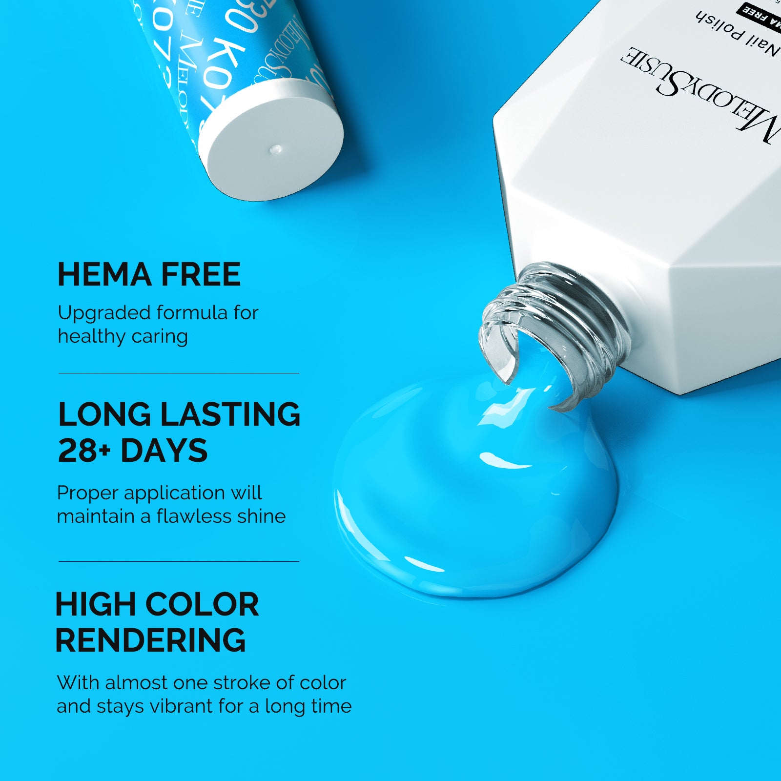 HEMA-Free Gel Nail Polish 0.5 fl oz/15ml - K0730 Thick Sky Blue - 图片3