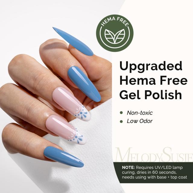 HEMA-Free Gel Nail Polish 0.5 fl oz/15ml - K0738 Thick Steel Blue