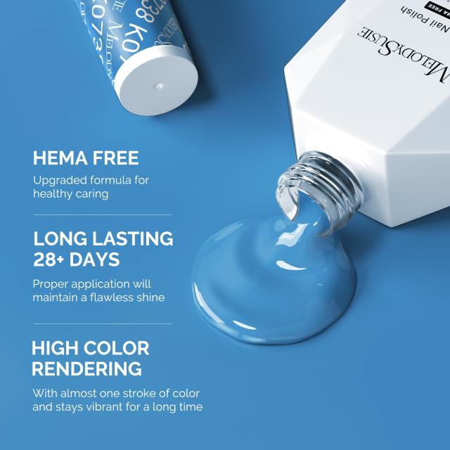 HEMA-Free Gel Nail Polish 0.5 fl oz/15ml - K0738 Thick Steel Blue