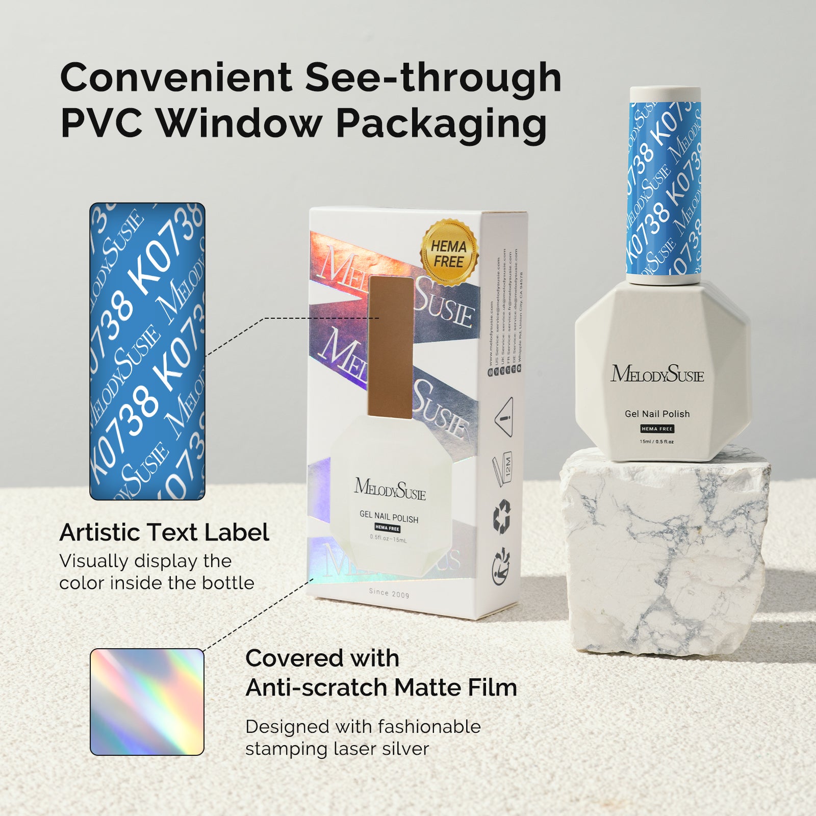 HEMA-Free Gel Nail Polish 0.5 fl oz/15ml - K0738 Thick Steel Blue - 图片6