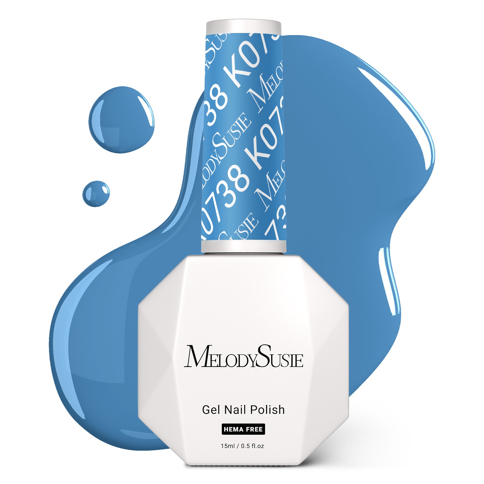 HEMA-Free Gel Nail Polish 0.5 fl oz/15ml - K0738 Thick Steel Blue