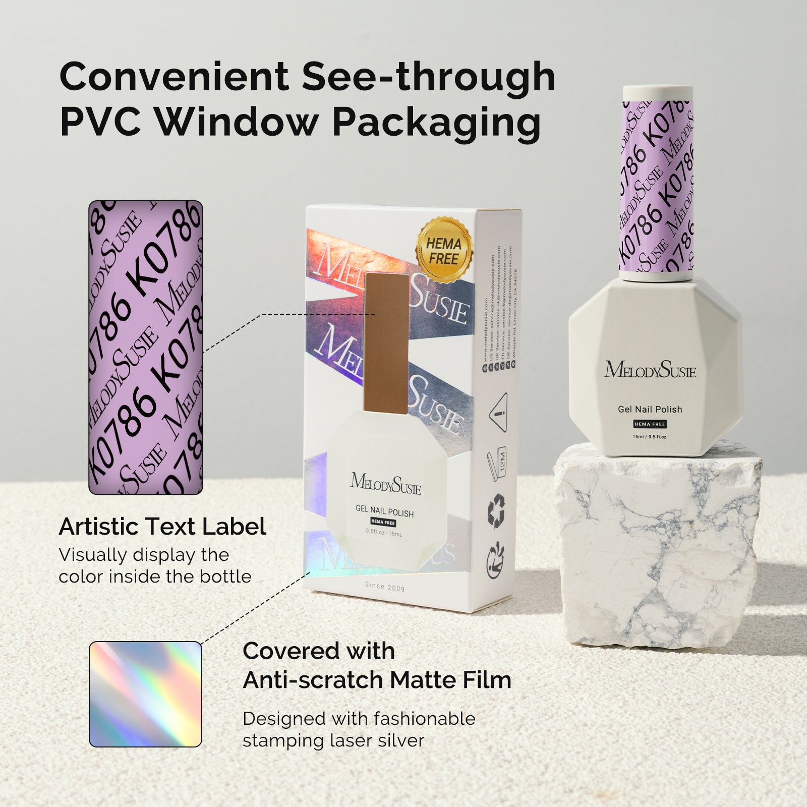 HEMA-Free Gel Nail Polish 0.5 fl oz/15ml - K0786 Thick Lavender Purple - 图片6