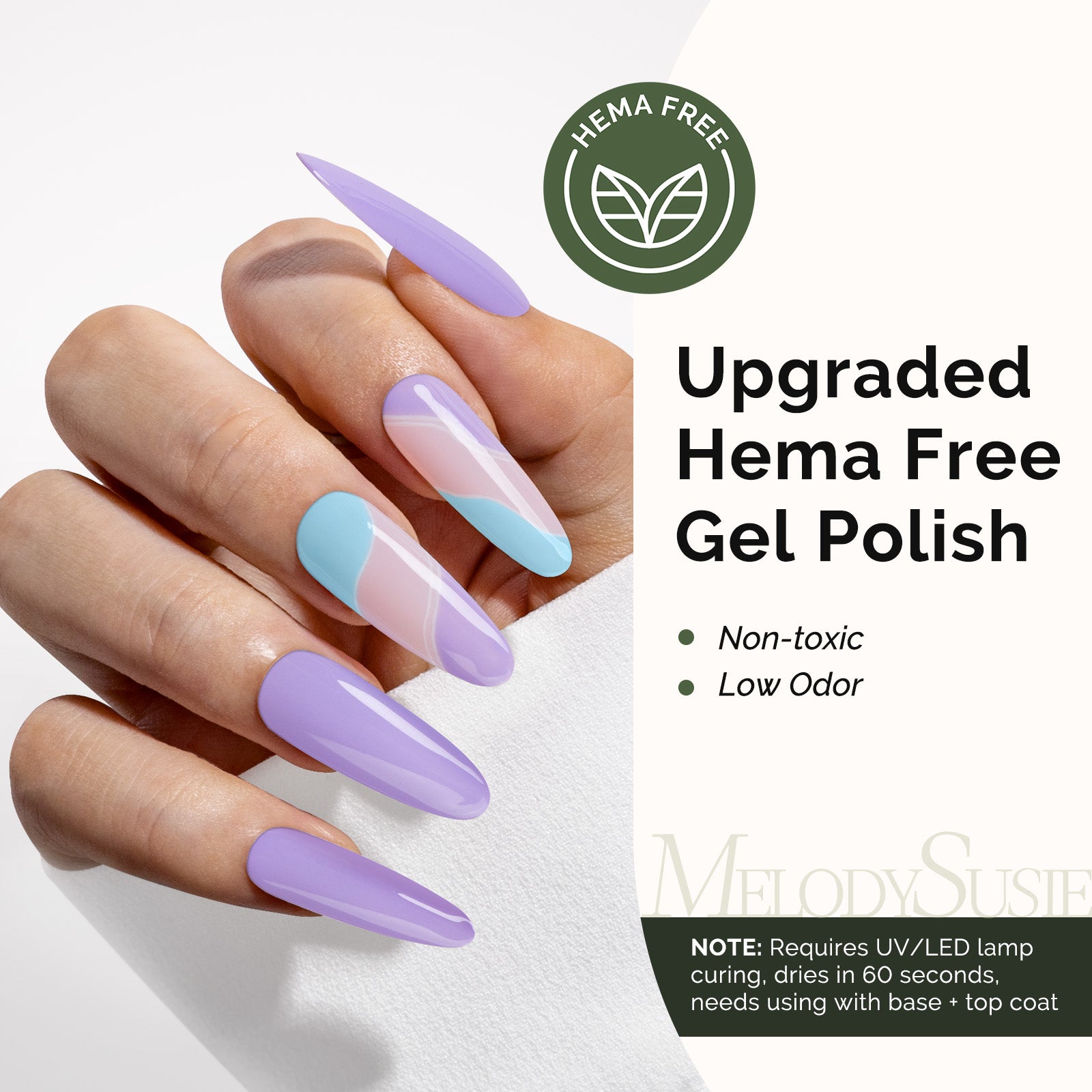 HEMA-Free Gel Nail Polish 0.5 fl oz/15ml - K0802 Thick Light Purple - 图片2