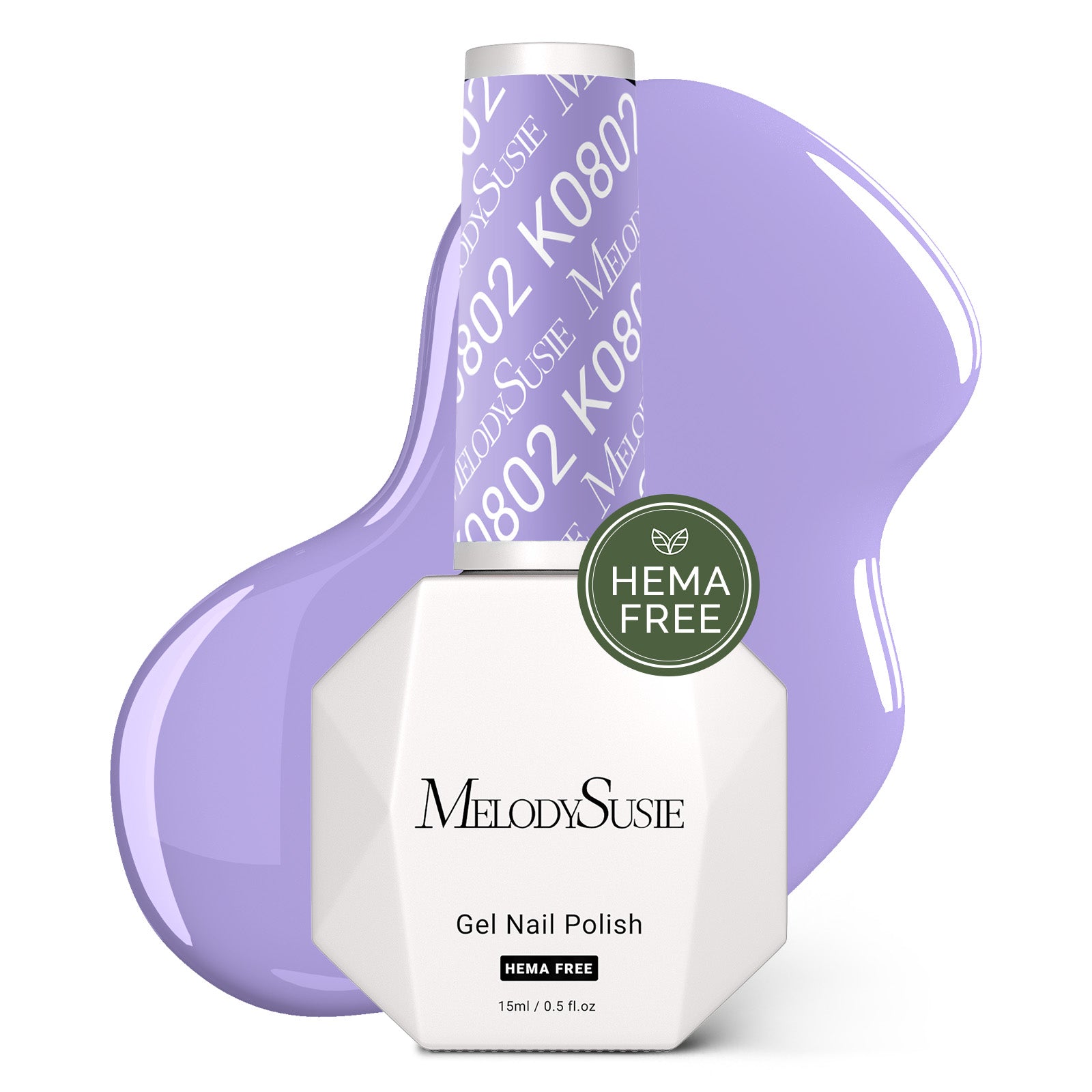 HEMA-Free Gel Nail Polish 0.5 fl oz/15ml - K0802 Thick Light Purple