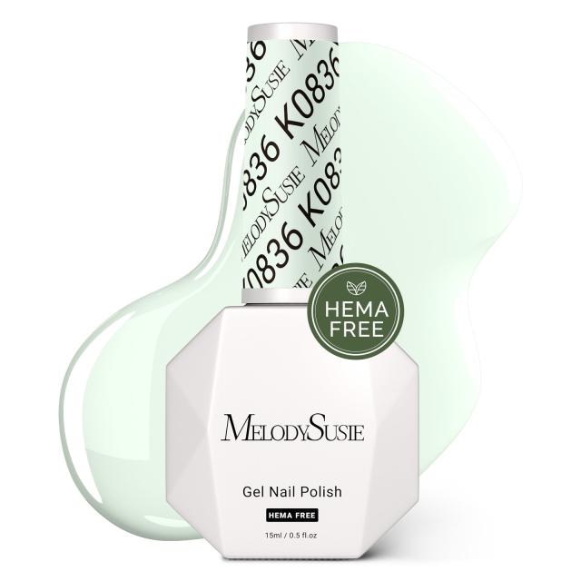 HEMA-Free Gel Nail Polish 0.5 fl oz/15ml - K0836 Thick Creamy Light Mint Green
