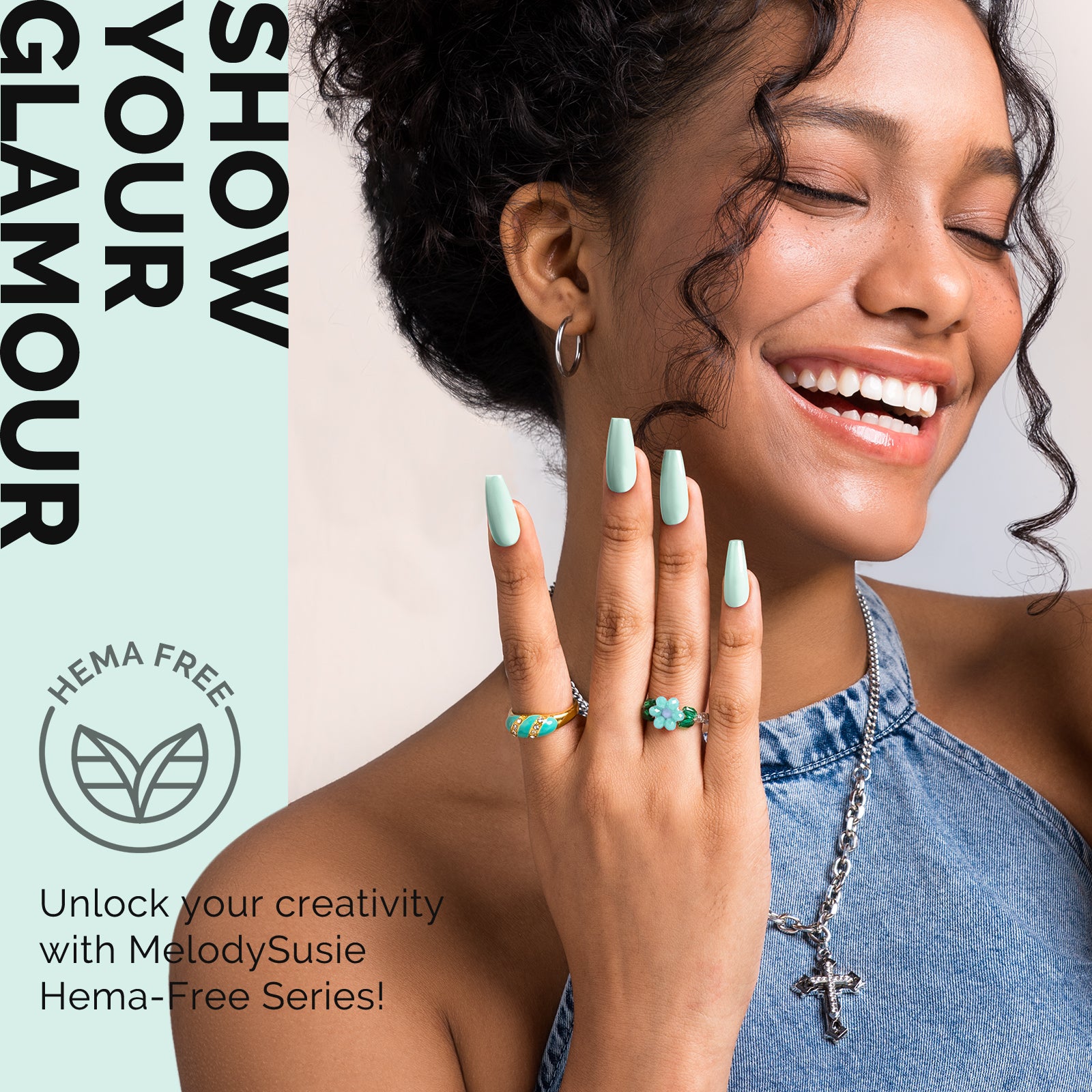 HEMA-Free Gel Nail Polish 0.5 fl oz/15ml - K0840 Thick Light Mint Green - 图片4