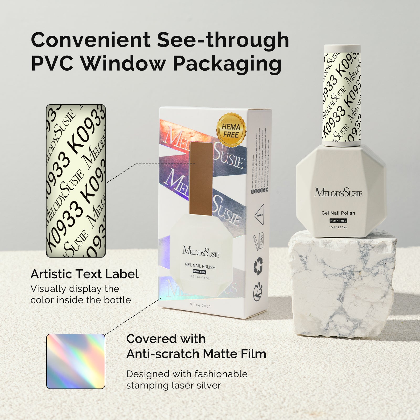 HEMA-Free Gel Nail Polish 0.5 fl oz/15ml - K0933 Thick Beige - 图片6