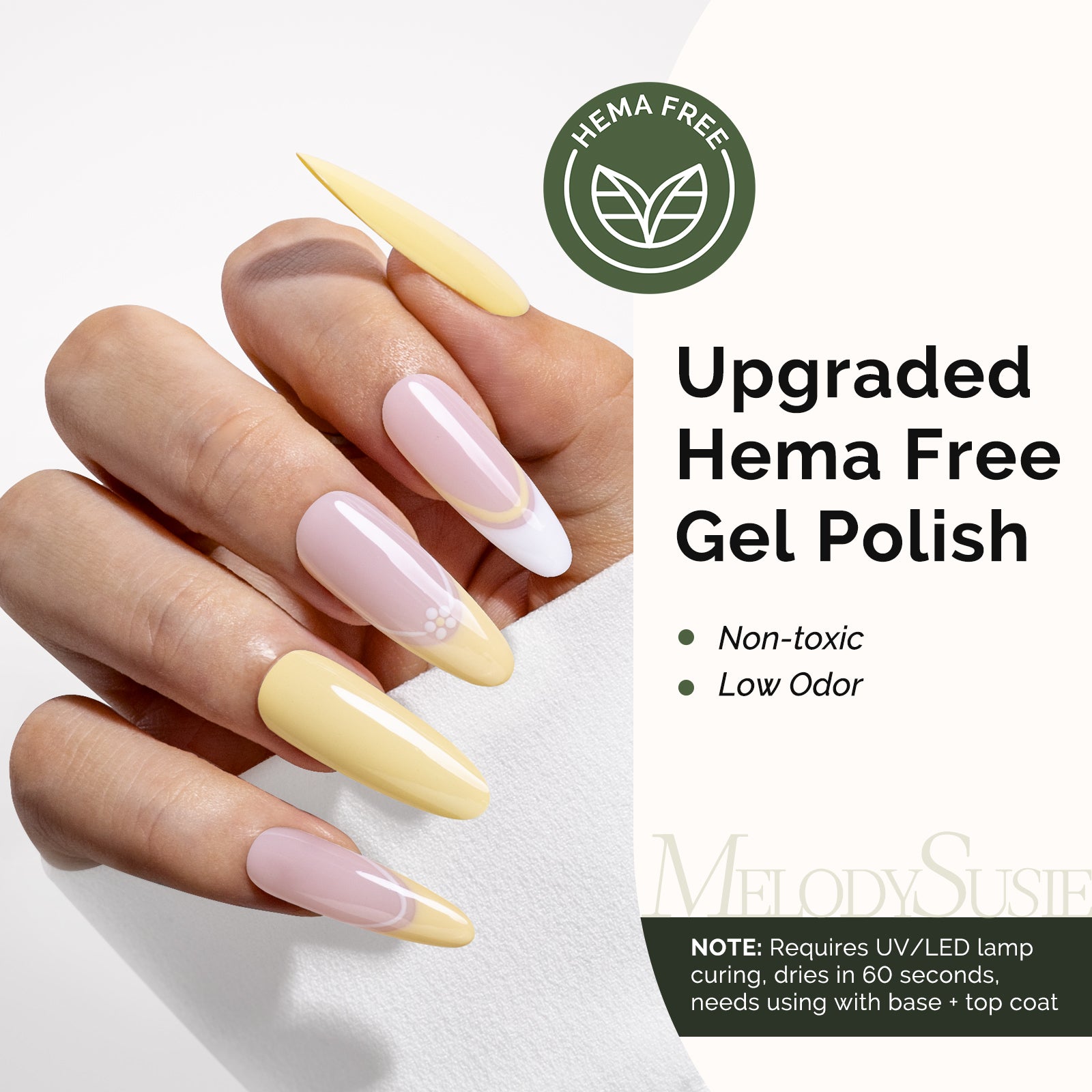 HEMA-Free Gel Nail Polish 0.5 fl oz/15ml - K0970 Thick Light Yellow - 图片2