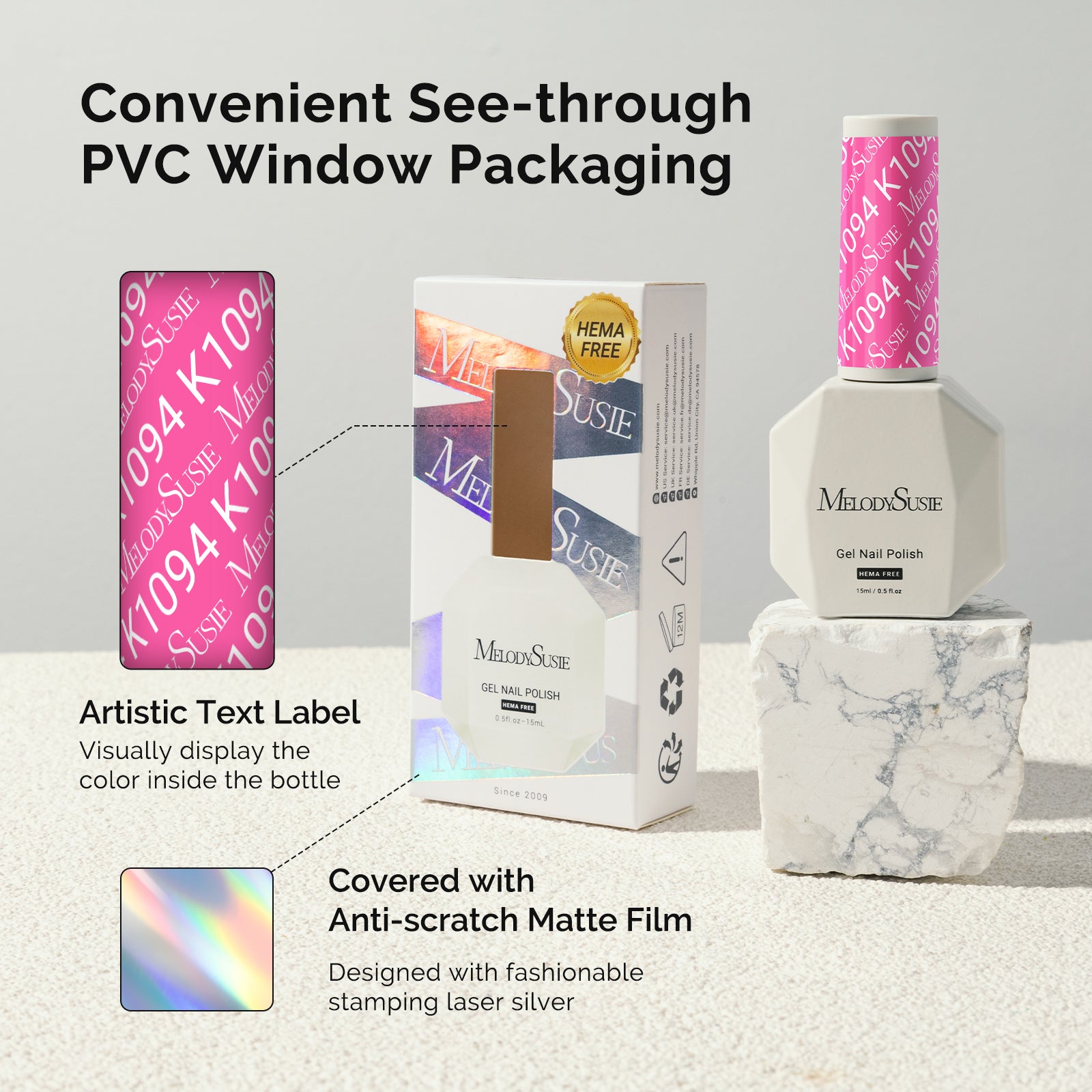 HEMA-Free Gel Nail Polish 0.5 fl oz/15ml - K1094 Thick Pinkish Purple - 图片6