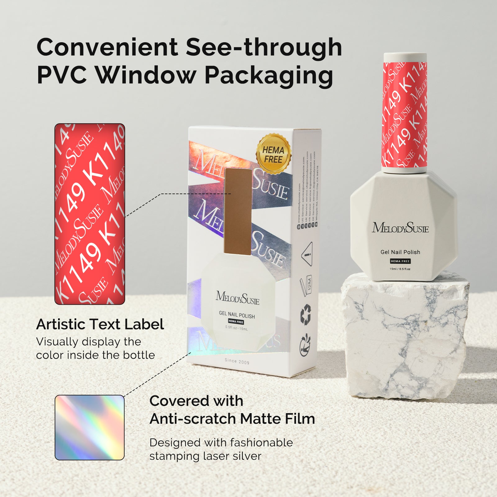 HEMA-Free Gel Nail Polish 0.5 fl oz/15ml - K1149 Thick Coral Pink - 图片6