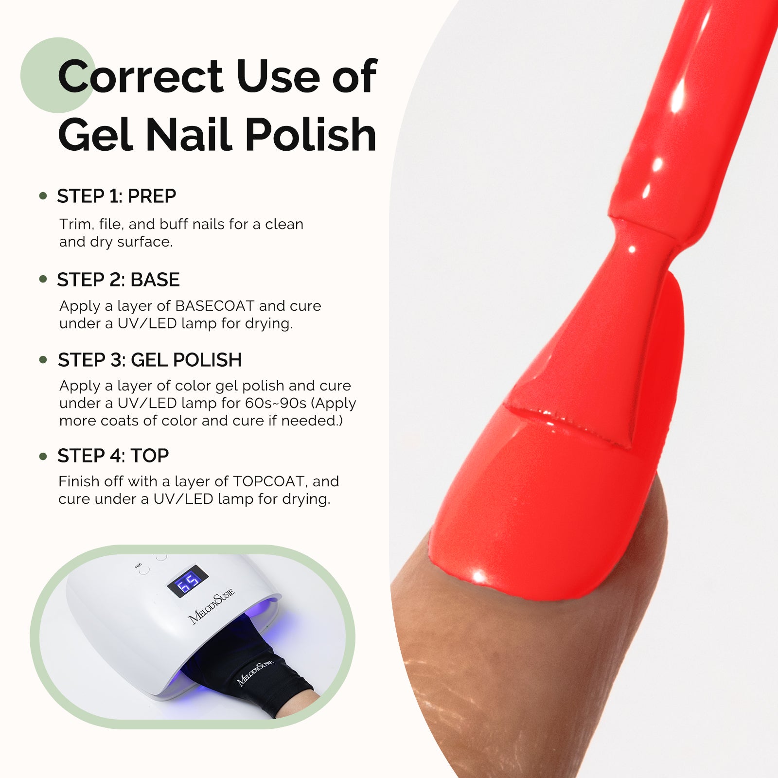 HEMA-Free Gel Nail Polish 0.5 fl oz/15ml - K1176 Thick Light Coral - 图片5