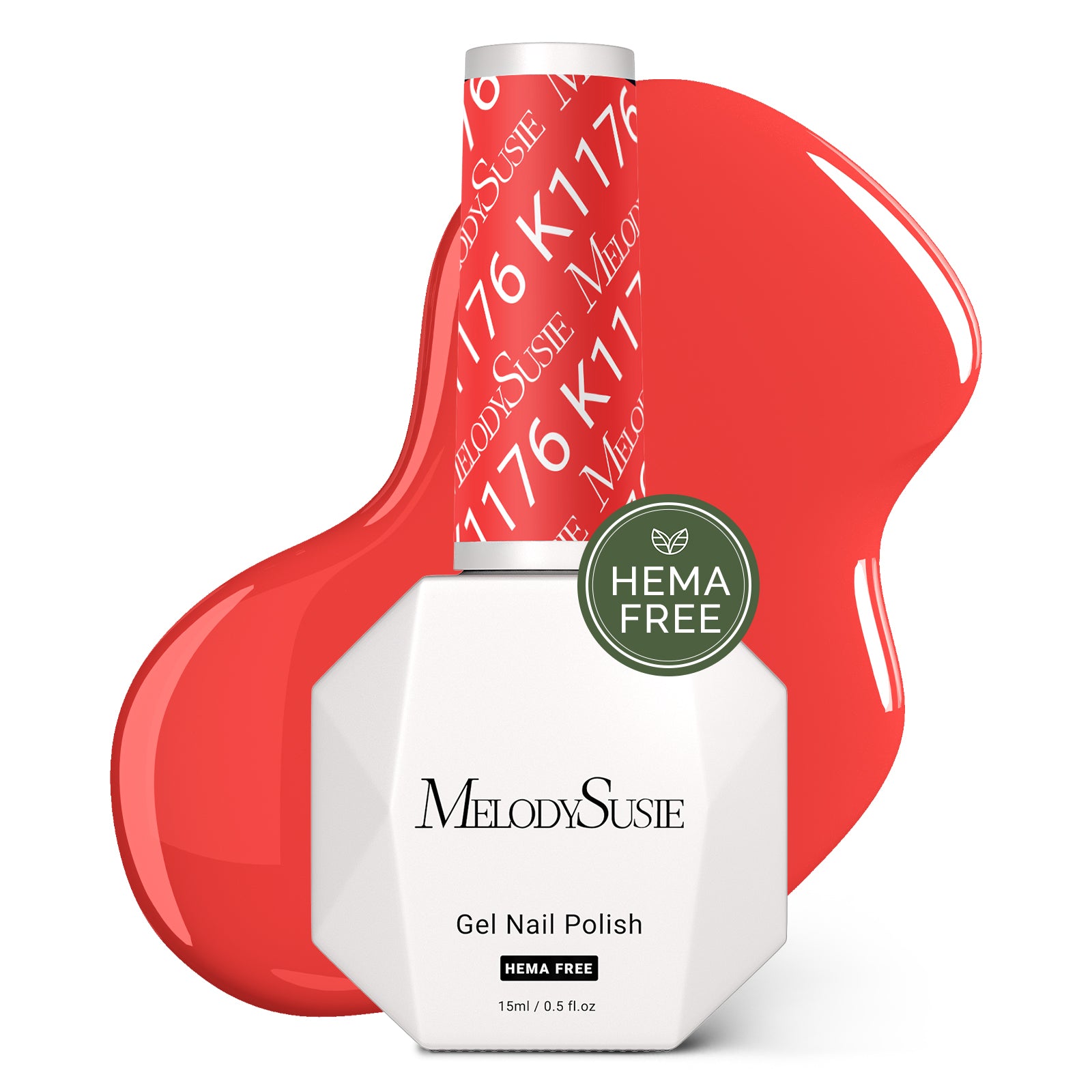 HEMA-Free Gel Nail Polish 0.5 fl oz/15ml - K1176 Thick Light Coral