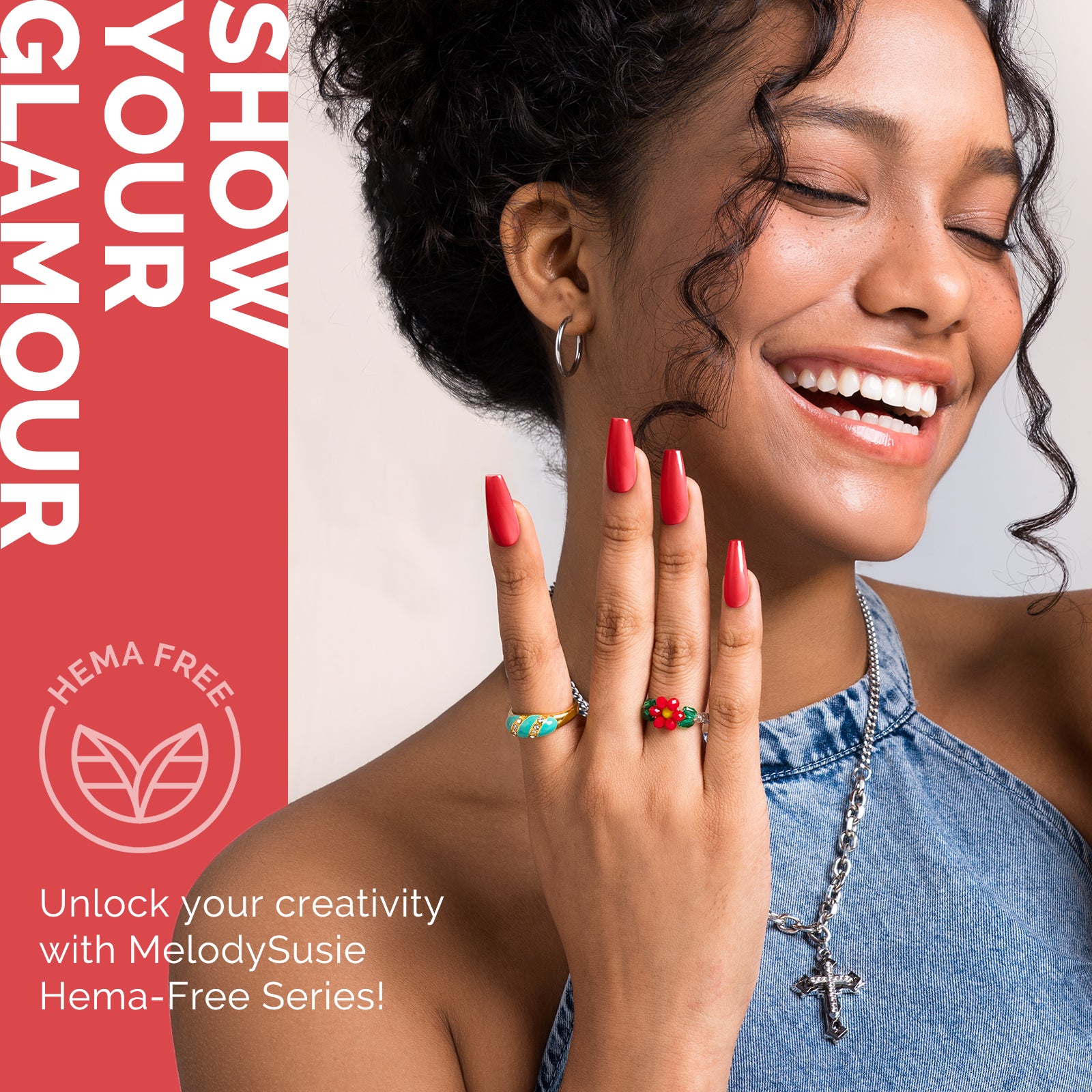 HEMA-Free Gel Nail Polish 0.5 fl oz/15ml - K1275 Thick Bright Coral Red - 图片4