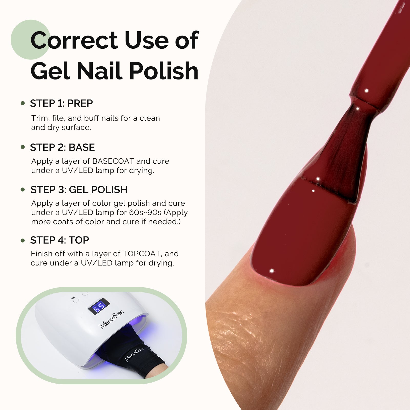 HEMA-Free Gel Nail Polish 0.5 fl oz/15ml - K1309 Thick Crimson Red - 图片5