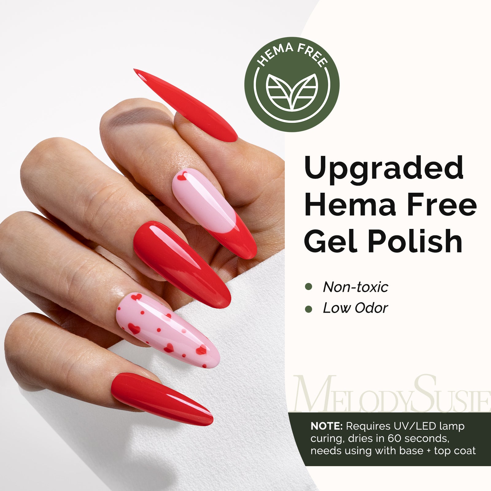 HEMA-Free Gel Nail Polish 0.5 fl oz/15ml - K1371 Thick Orange Red - 图片2