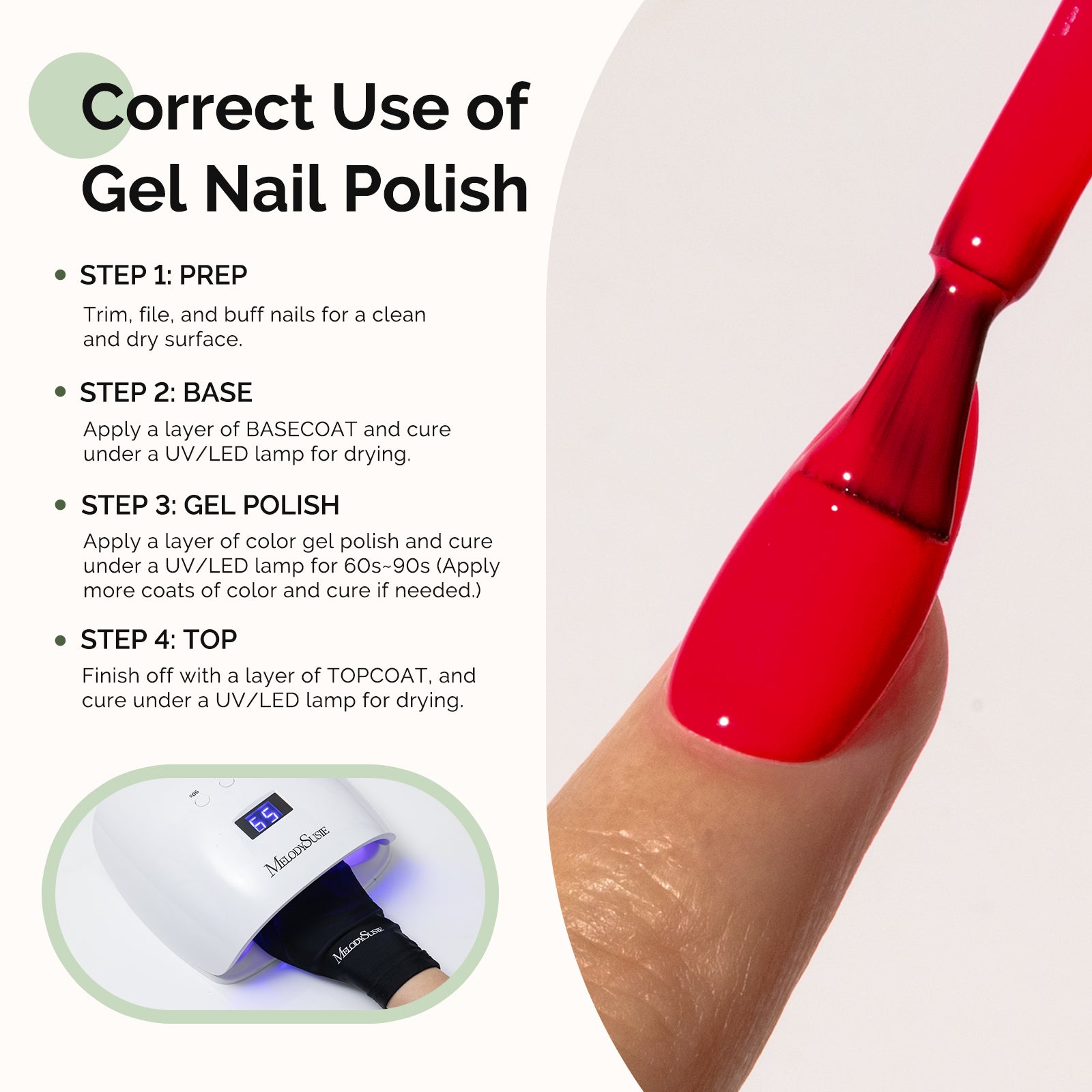 HEMA-Free Gel Nail Polish 0.5 fl oz/15ml - K1371 Thick Orange Red - 图片5