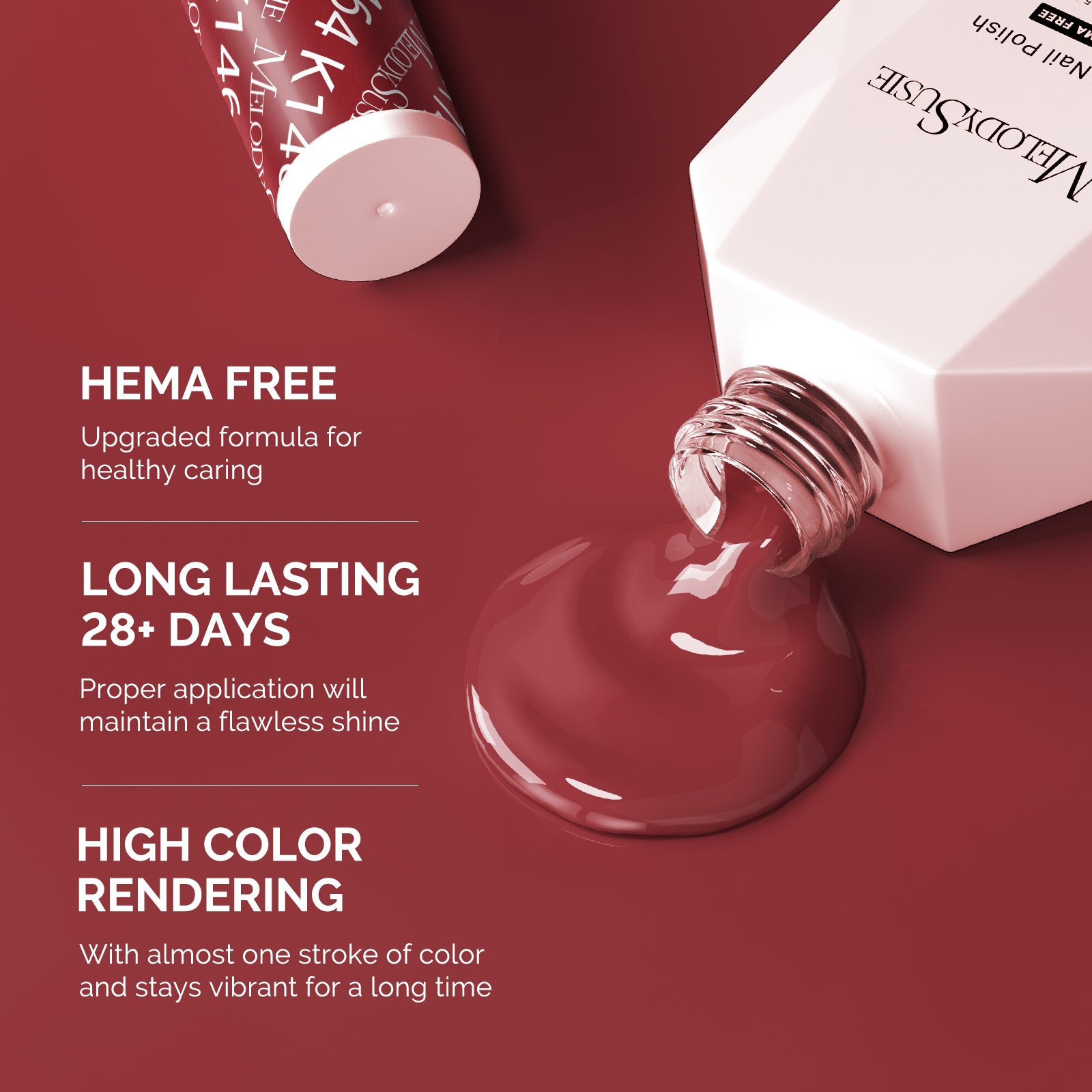 HEMA-Free Gel Nail Polish 0.5 fl oz/15ml - K1464 Thick Rosy Brown - 图片3