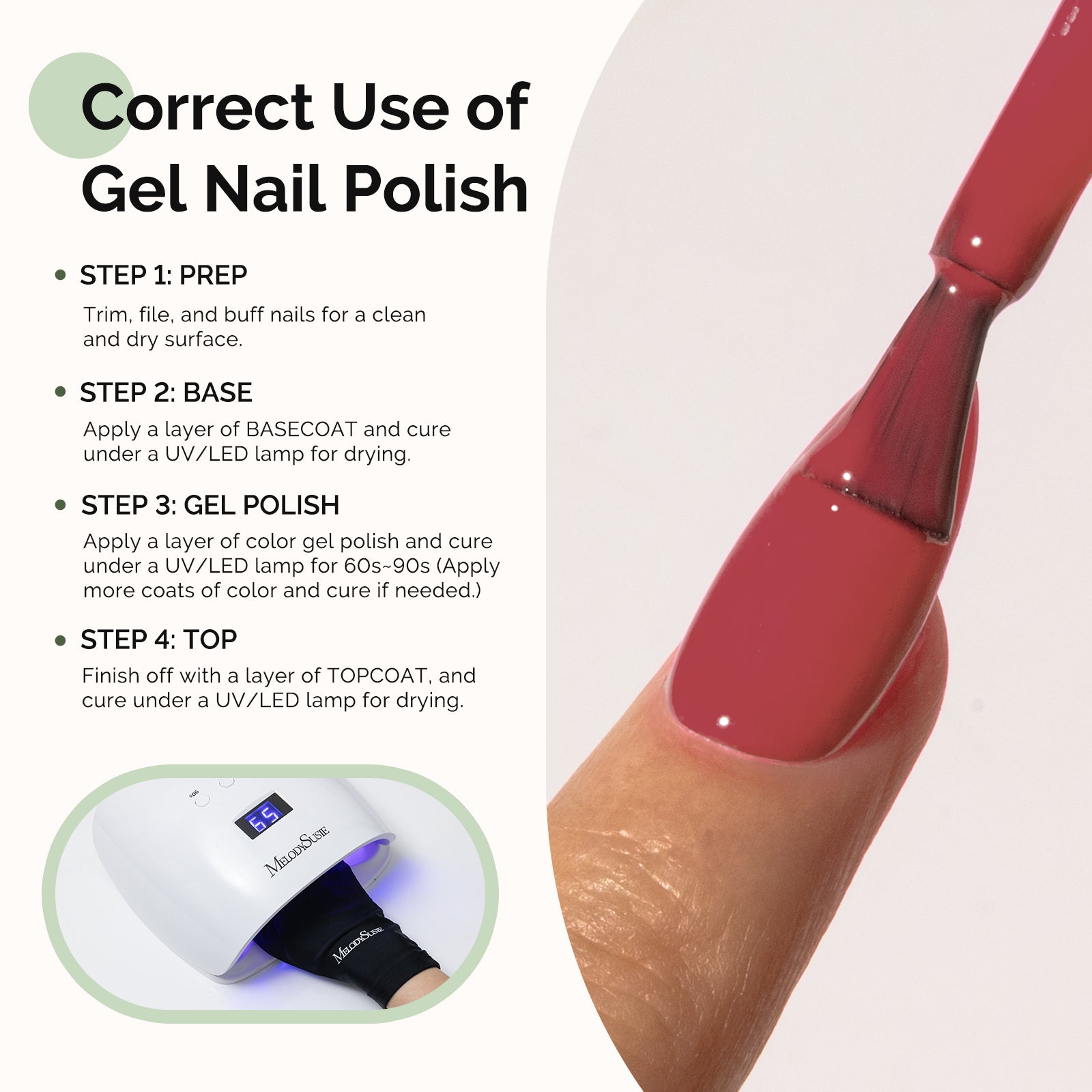 HEMA-Free Gel Nail Polish 0.5 fl oz/15ml - K1464 Thick Rosy Brown - 图片5