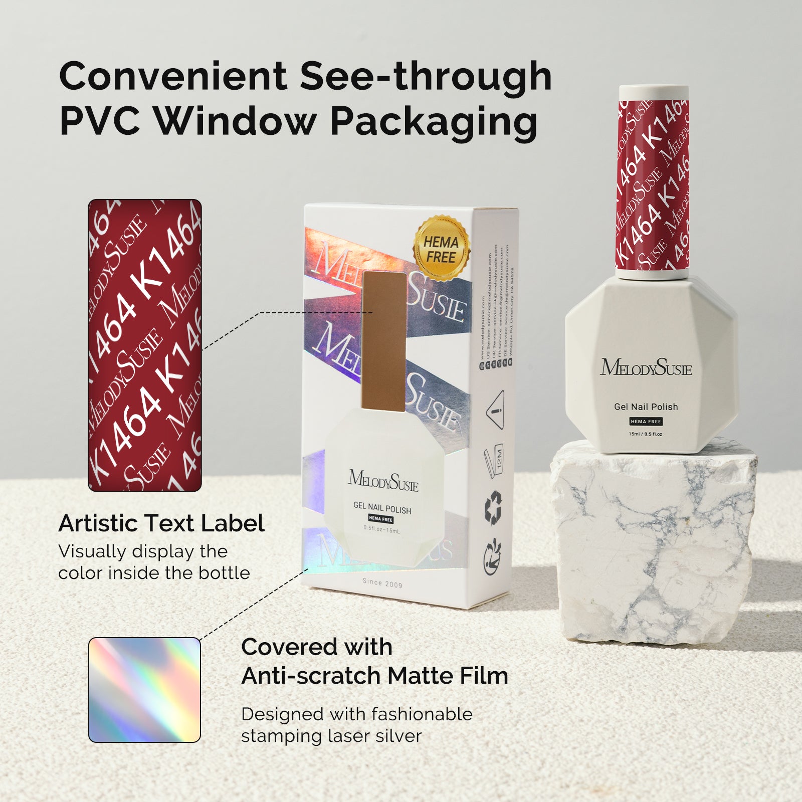 HEMA-Free Gel Nail Polish 0.5 fl oz/15ml - K1464 Thick Rosy Brown - 图片6