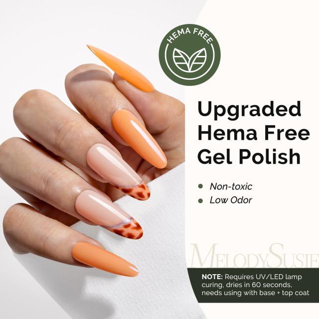 HEMA-Free Gel Nail Polish 0.5 fl oz/15ml - K1465 Thick Light Orange
