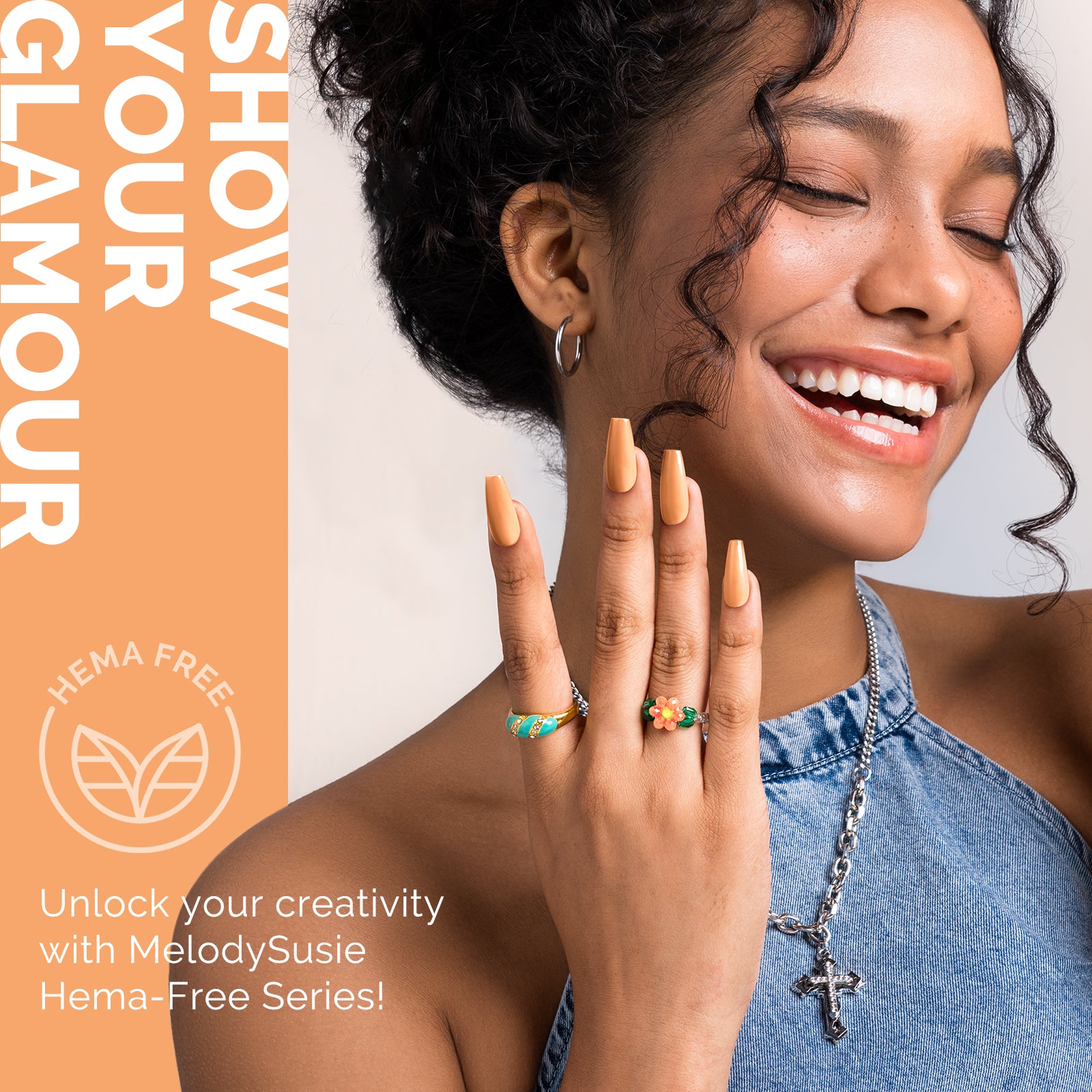 HEMA-Free Gel Nail Polish 0.5 fl oz/15ml - K1465 Thick Light Orange - 图片2