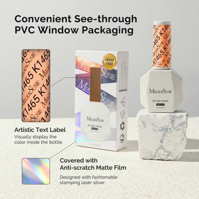 HEMA-Free Gel Nail Polish 0.5 fl oz/15ml - K1465 Thick Light Orange