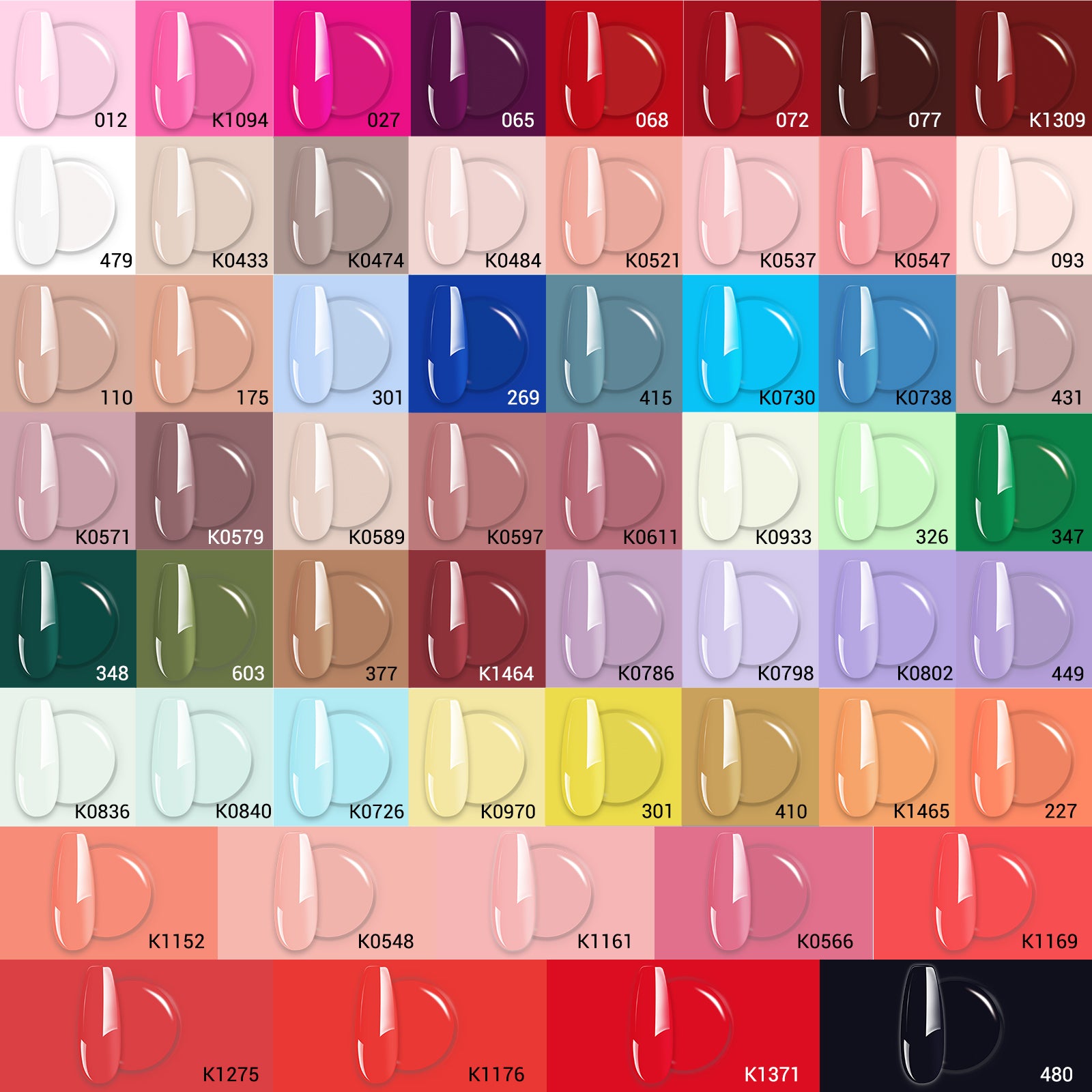 HEMA-Free Gel Nail Polish Set 0.5fl oz/15ml - 57 Colors - 图片2