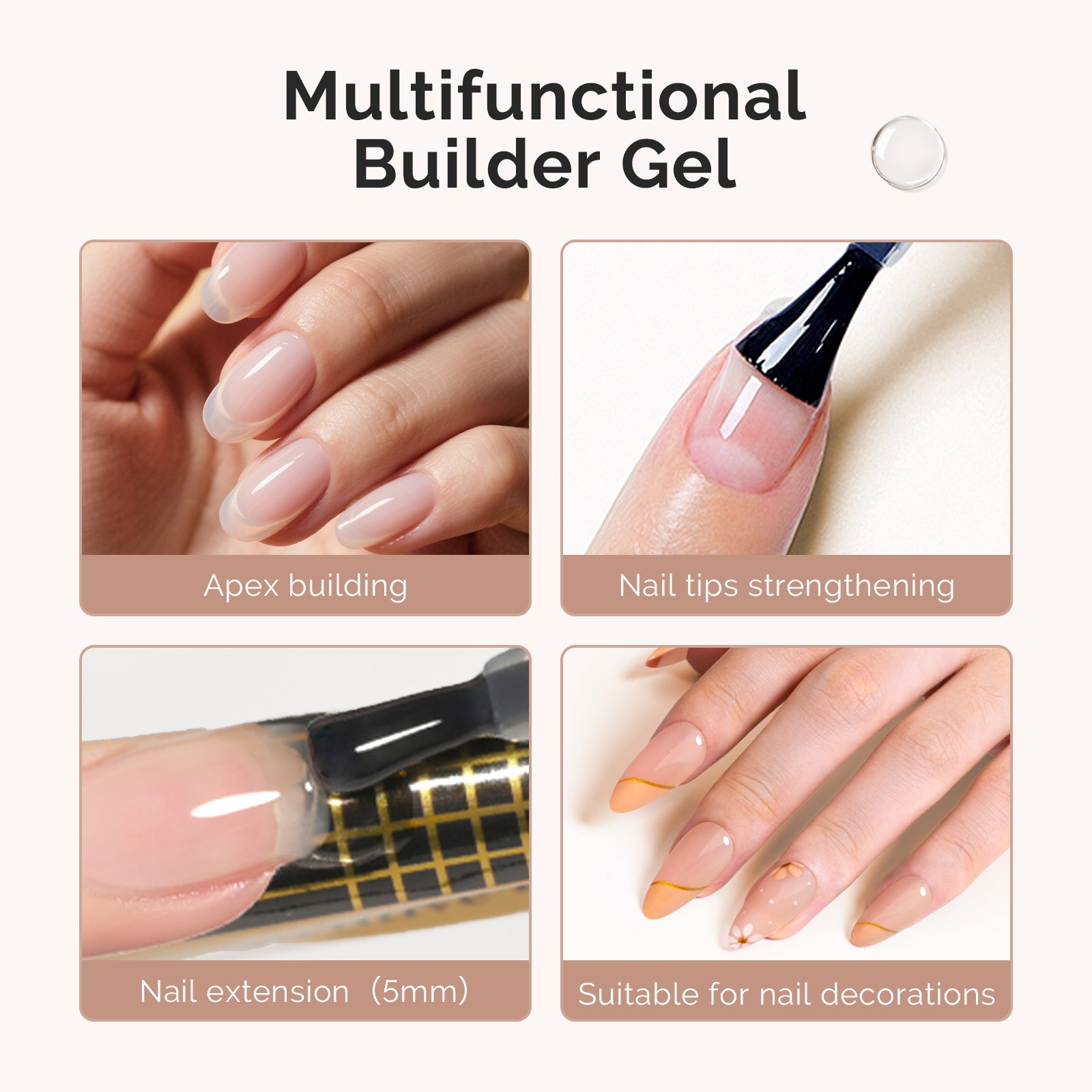 HEMA-Free & TPO-Free Builder Nail Gel 15ml - 图片19