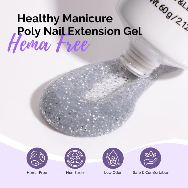 HEMA-Free & TPO-Free Poly Nail Extension Gel – 60g
