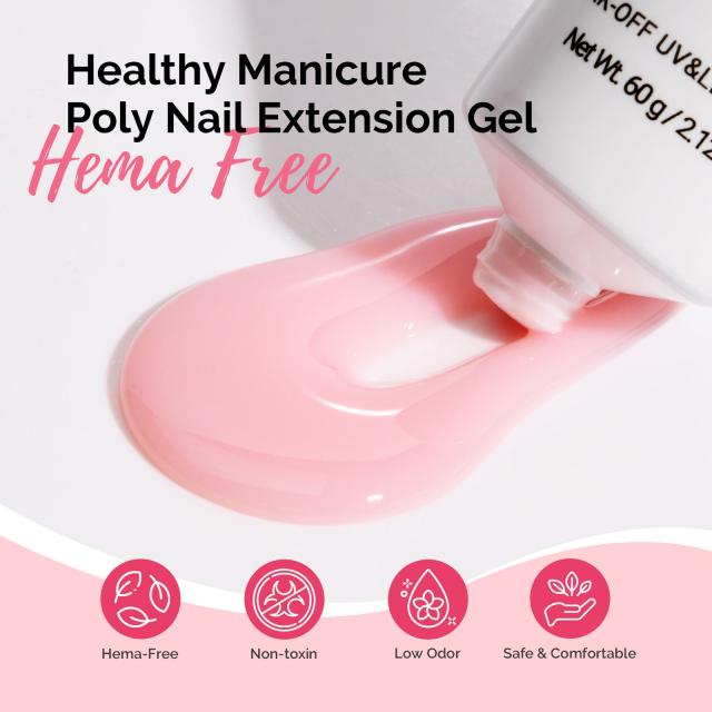 HEMA-Free & TPO-Free Poly Nail Extension Gel – 60g