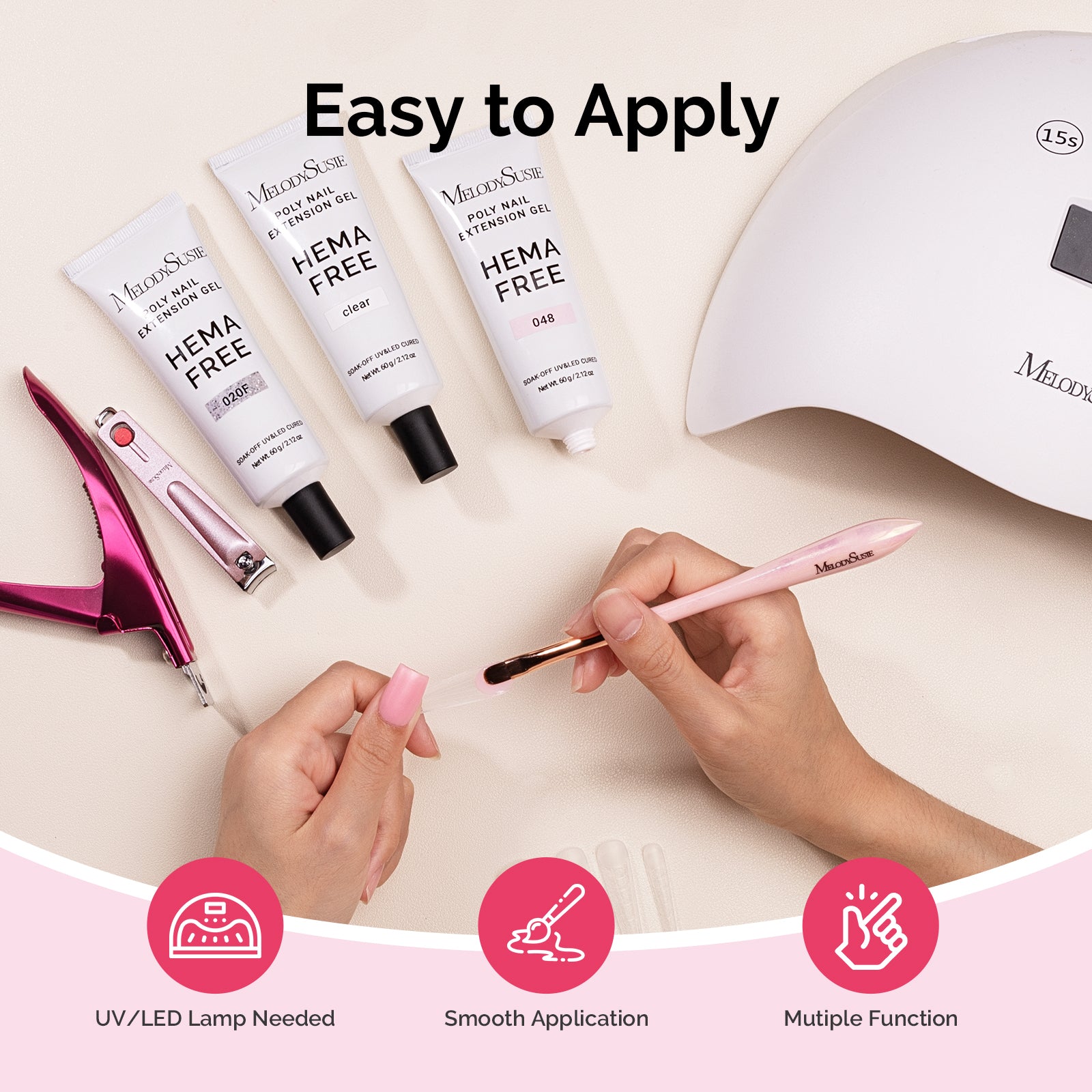 HEMA-Free & TPO-Free Poly Nail Extension Gel – 60g - Image6