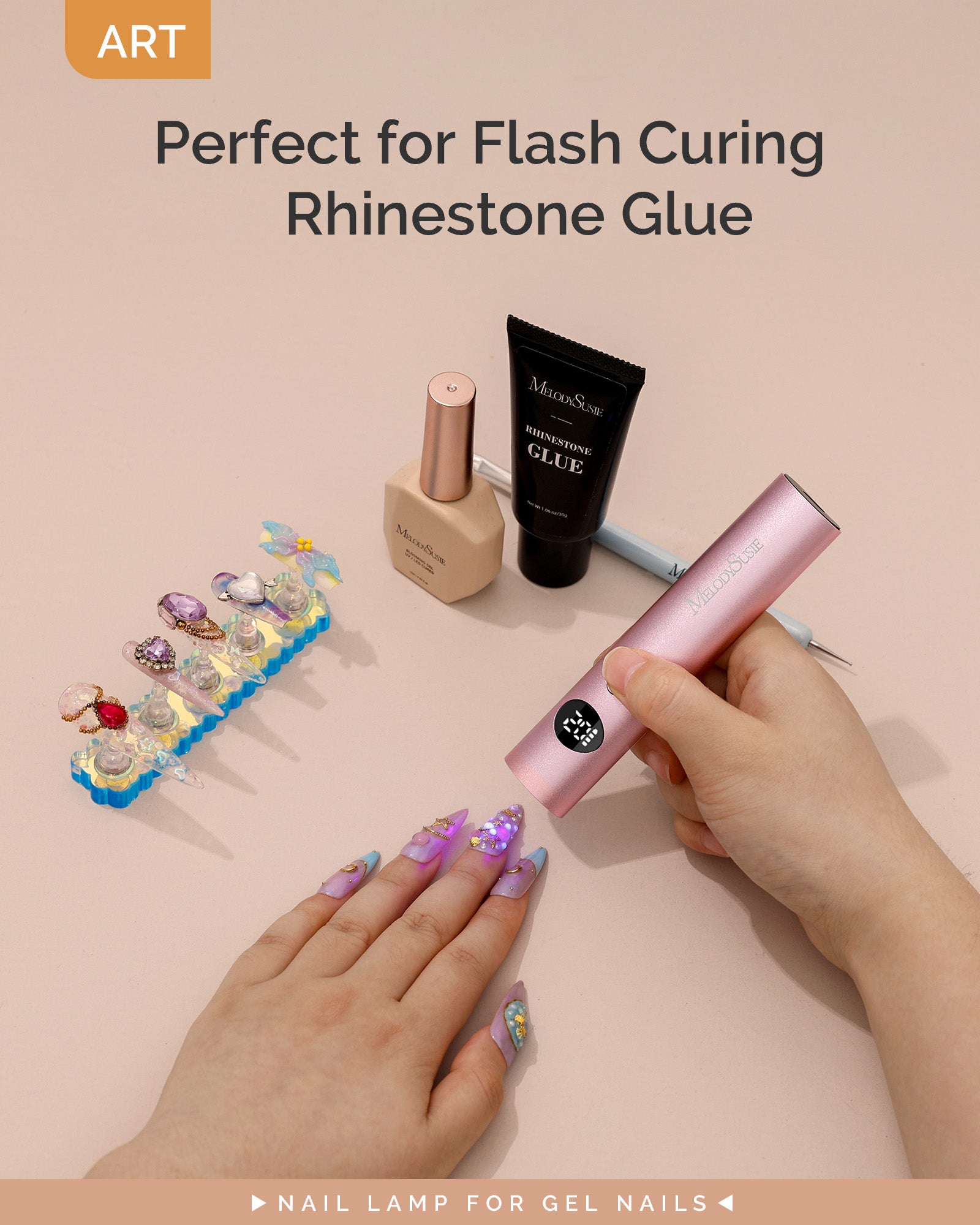 High-Strength Aluminum Alloy Art01G Rechargeable LED/UV Nail Lamp - 图片7