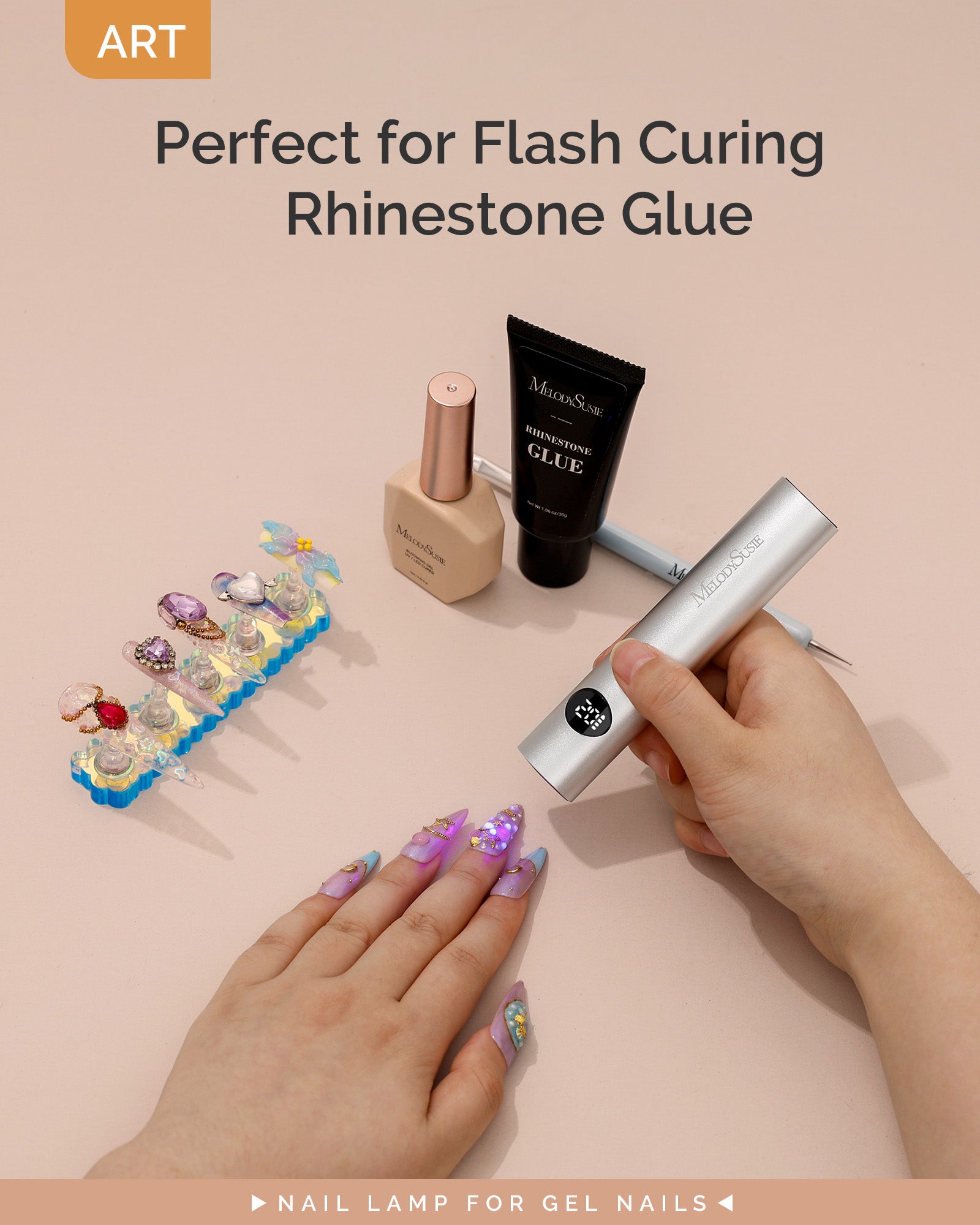 High-Strength Aluminum Alloy Art01G Rechargeable LED/UV Nail Lamp - 图片9