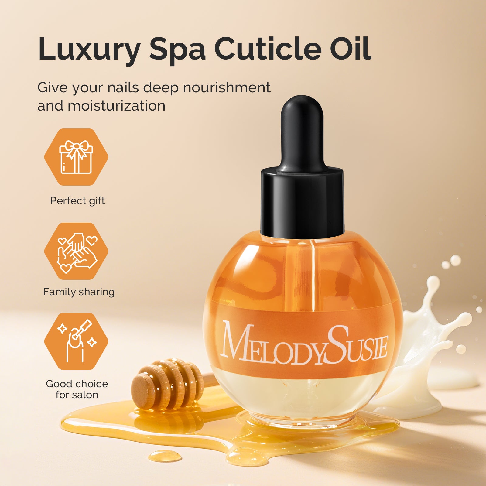 TPO-Free Honey Milk Cuticle Oil 50ml - 图片2