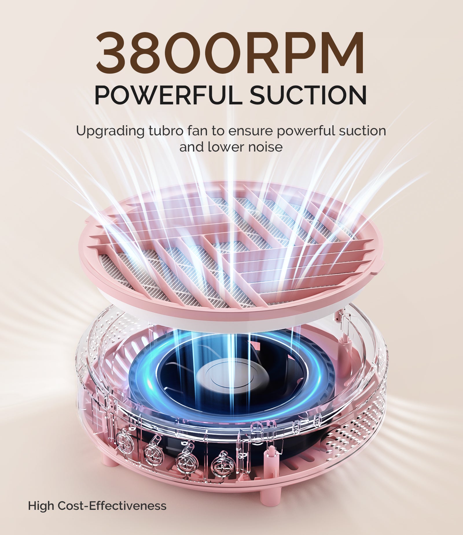 HPro Nail Dust Collector - Pink - 图片3