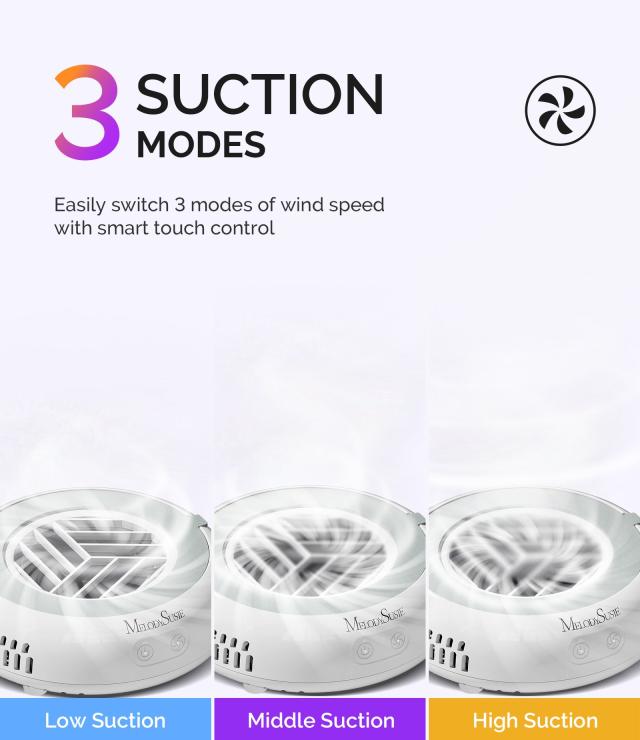 HProA Nail Dust Collector - White