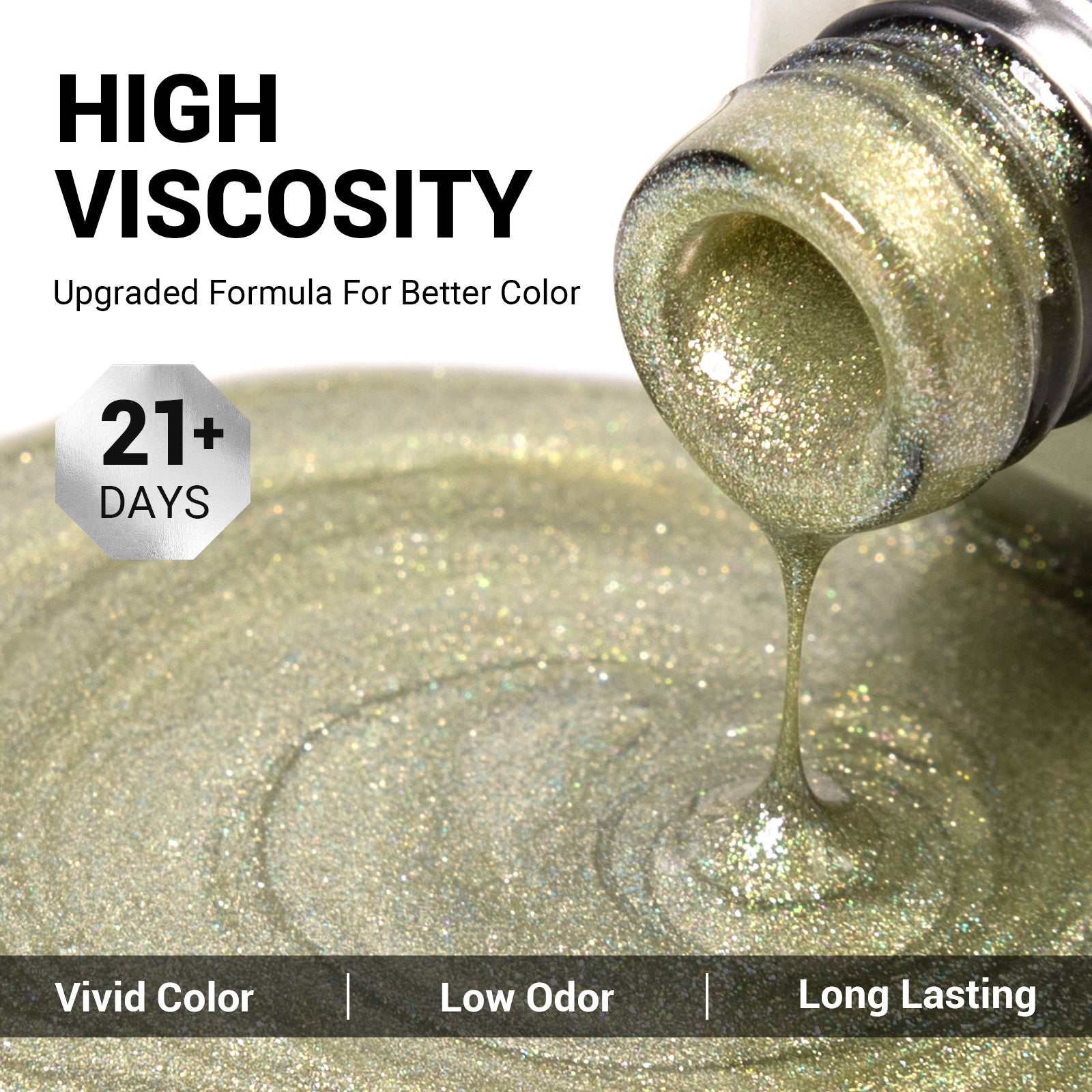 HV008 Moonlight Meadow - TPO-Free Thick Gel Nail Polish(15ml) - 图片3