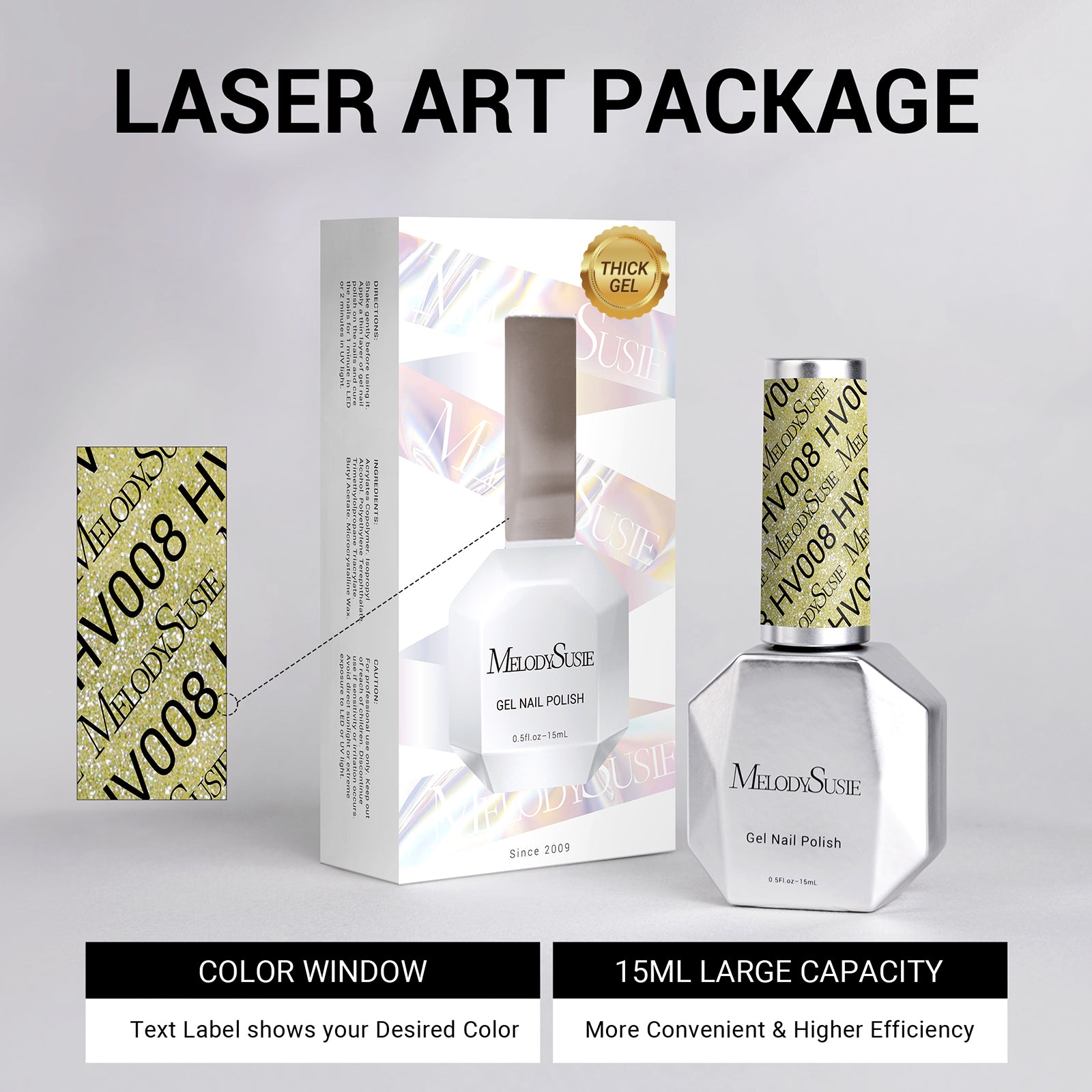 HV008 Moonlight Meadow - TPO-Free Thick Gel Nail Polish(15ml) - 图片6