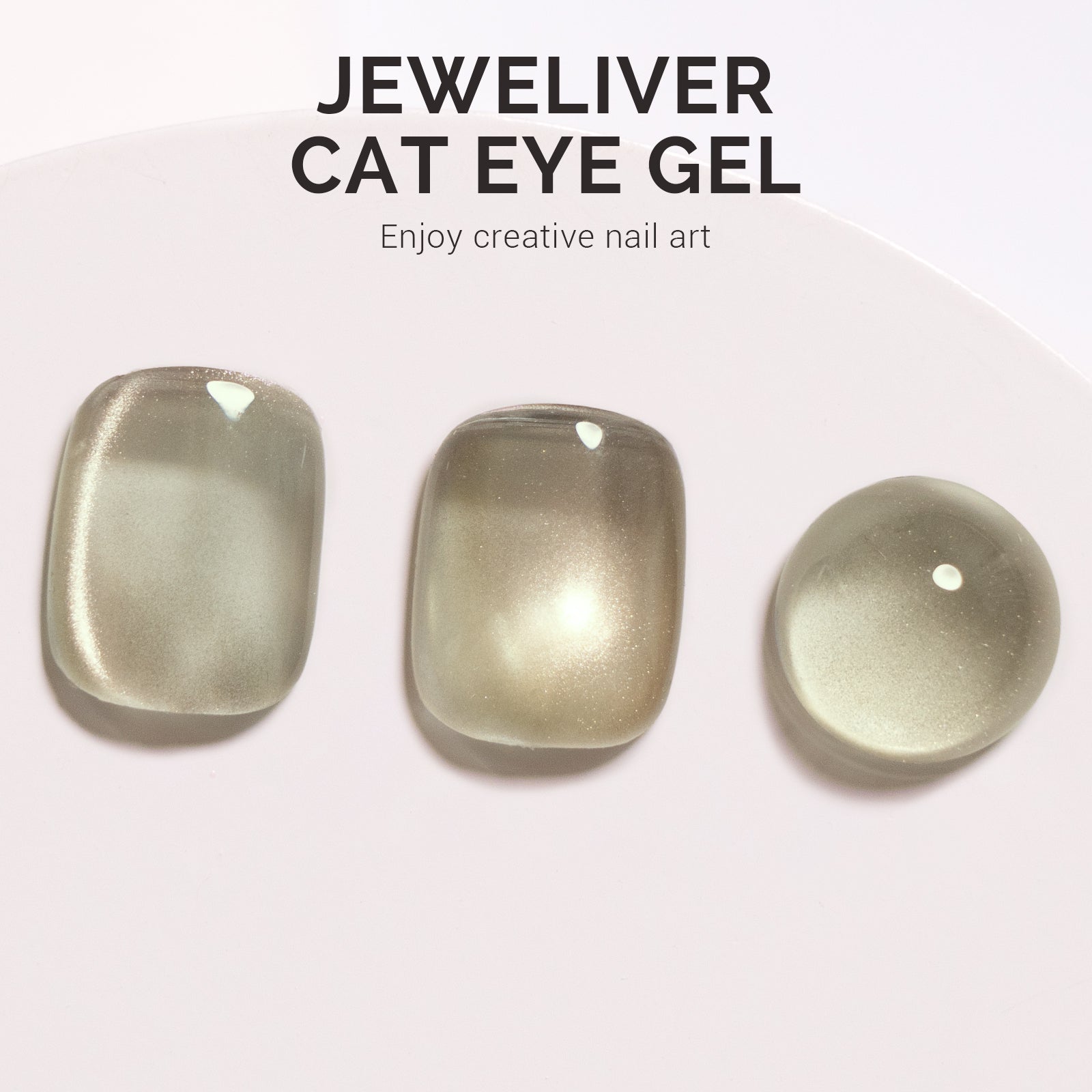 Jeweliver Cat Eye Gel Nail Polish 0.5 fl oz/15ml - Beige Nude B5403 - 图片3