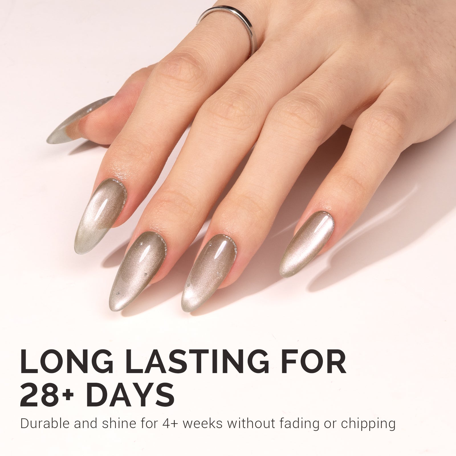 Jeweliver Cat Eye Gel Nail Polish 0.5 fl oz/15ml - Beige Nude B5403 - 图片5