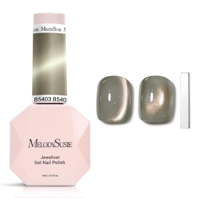 Jeweliver Cat Eye Gel Nail Polish 0.5 fl oz/15ml - Beige Nude B5403