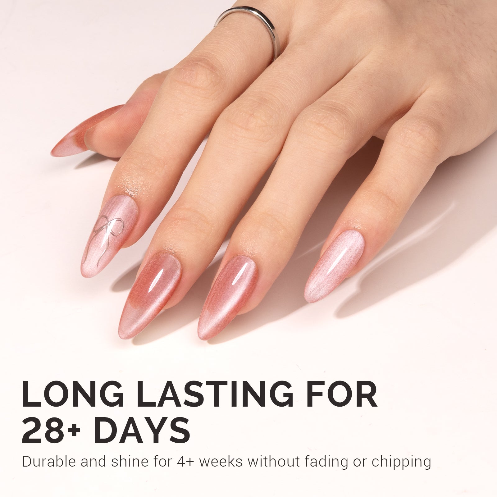 Jeweliver Cat Eye Gel Nail Polish 0.5 fl oz/15ml - Blush Pink B5601 - 图片5