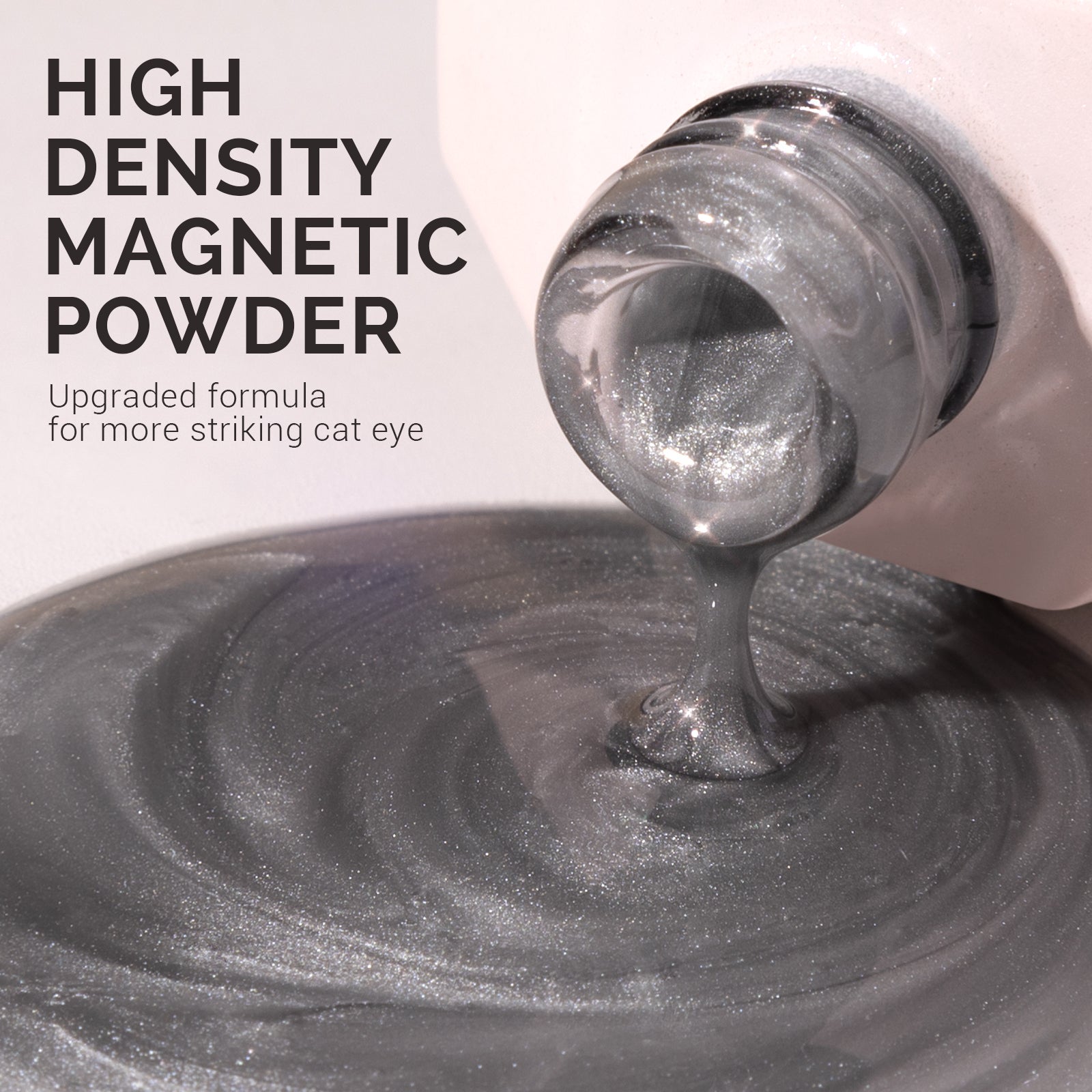 Jeweliver Cat Eye HEMA-Free & TPO-Free Gel Nail Polish 0.5 fl oz/15ml - Bright Silver G1081 - 图片2