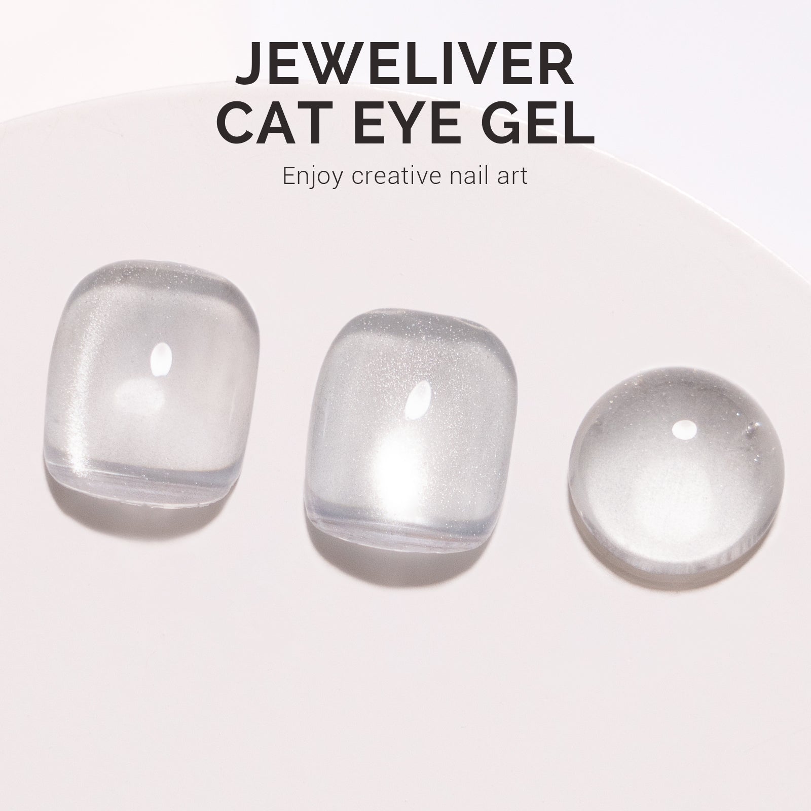 Jeweliver Cat Eye HEMA-Free & TPO-Free Gel Nail Polish 0.5 fl oz/15ml - Bright Silver G1081 - 图片3