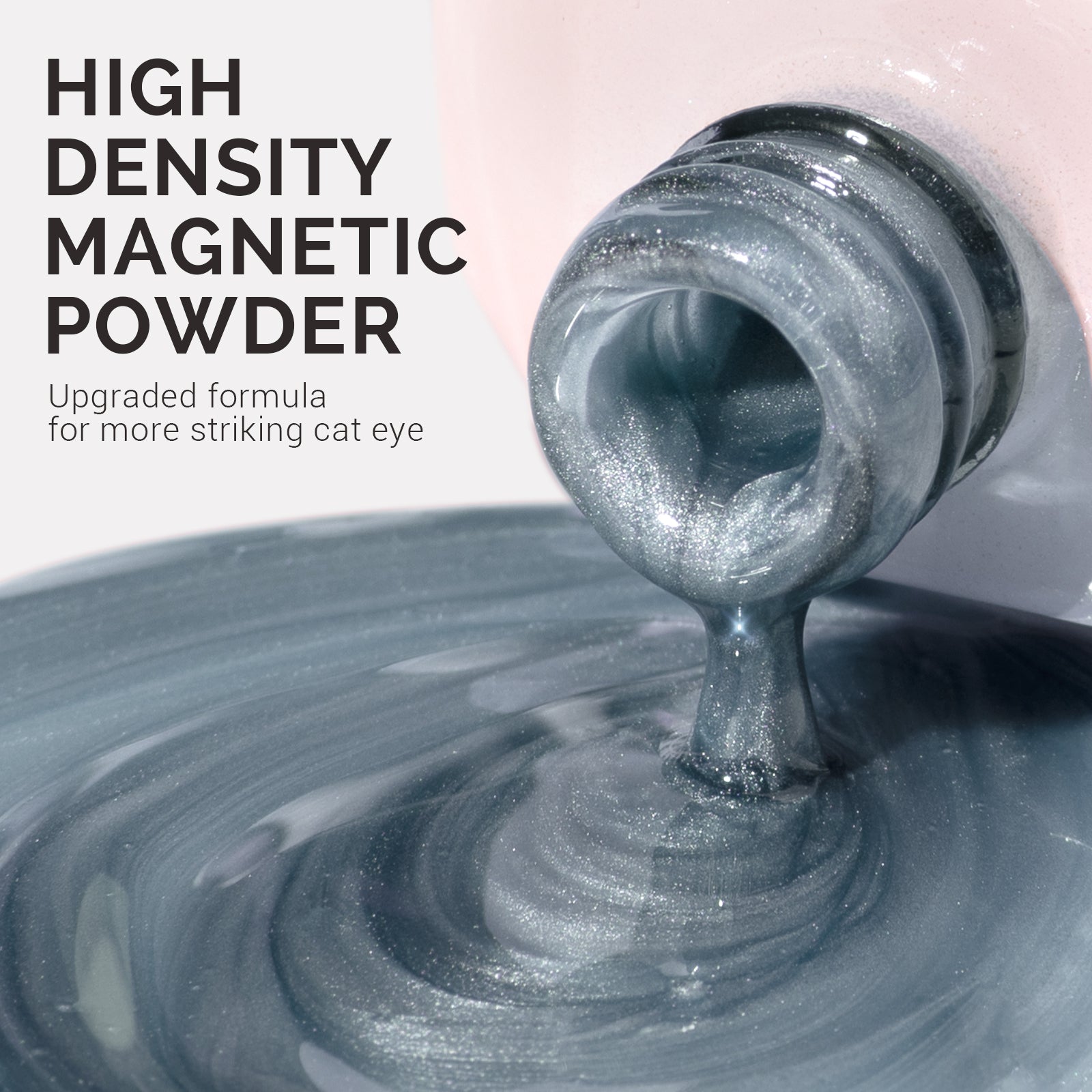 Jeweliver Cat Eye Gel Nail Polish 0.5 fl oz/15ml - Green Gray B5040 - 图片2