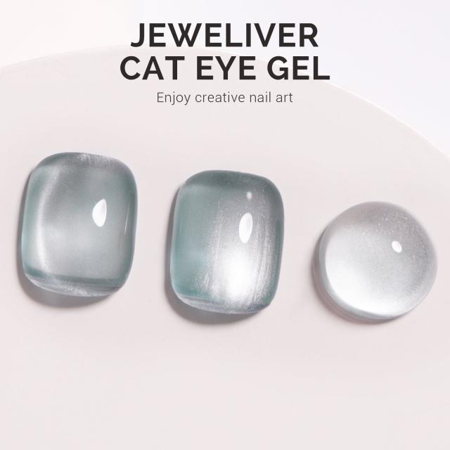 Jeweliver Cat Eye Gel Nail Polish 0.5 fl oz/15ml - Green Gray B5040