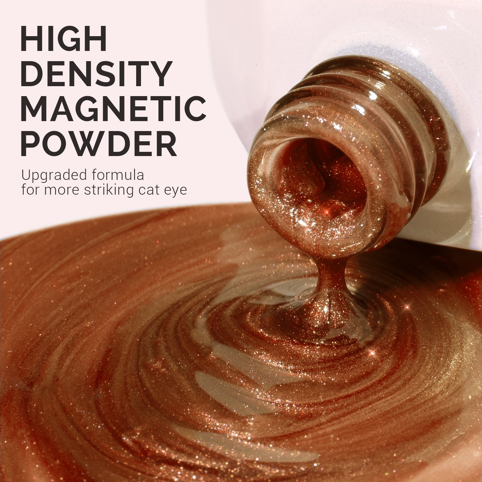 Jeweliver Cat Eye Gel Nail Polish 0.5 fl oz/15ml - Light Gold B5201 - 图片2