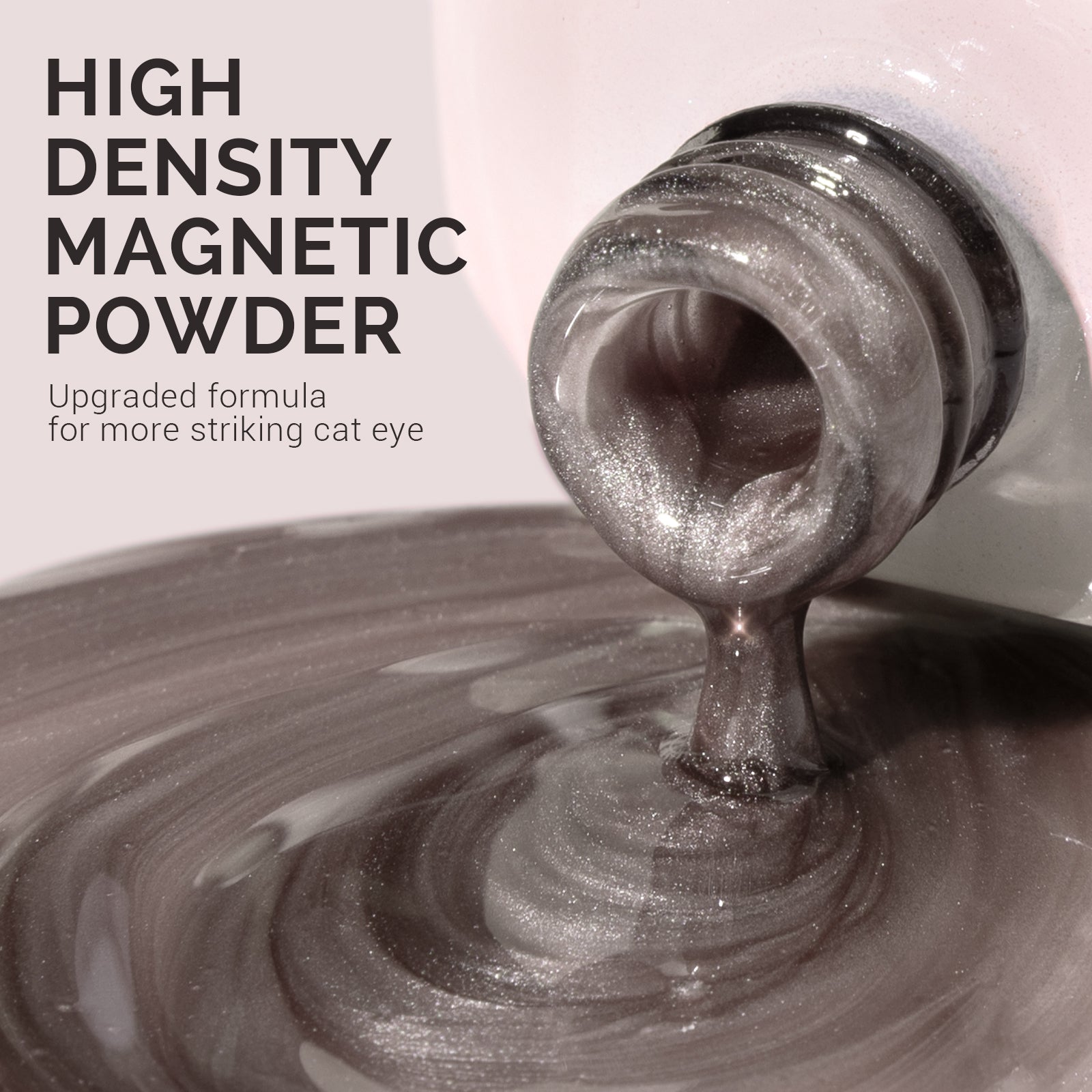 Jeweliver Cat Eye Gel Nail Polish 0.5 fl oz/15ml - Light Gray B5080 - 图片2